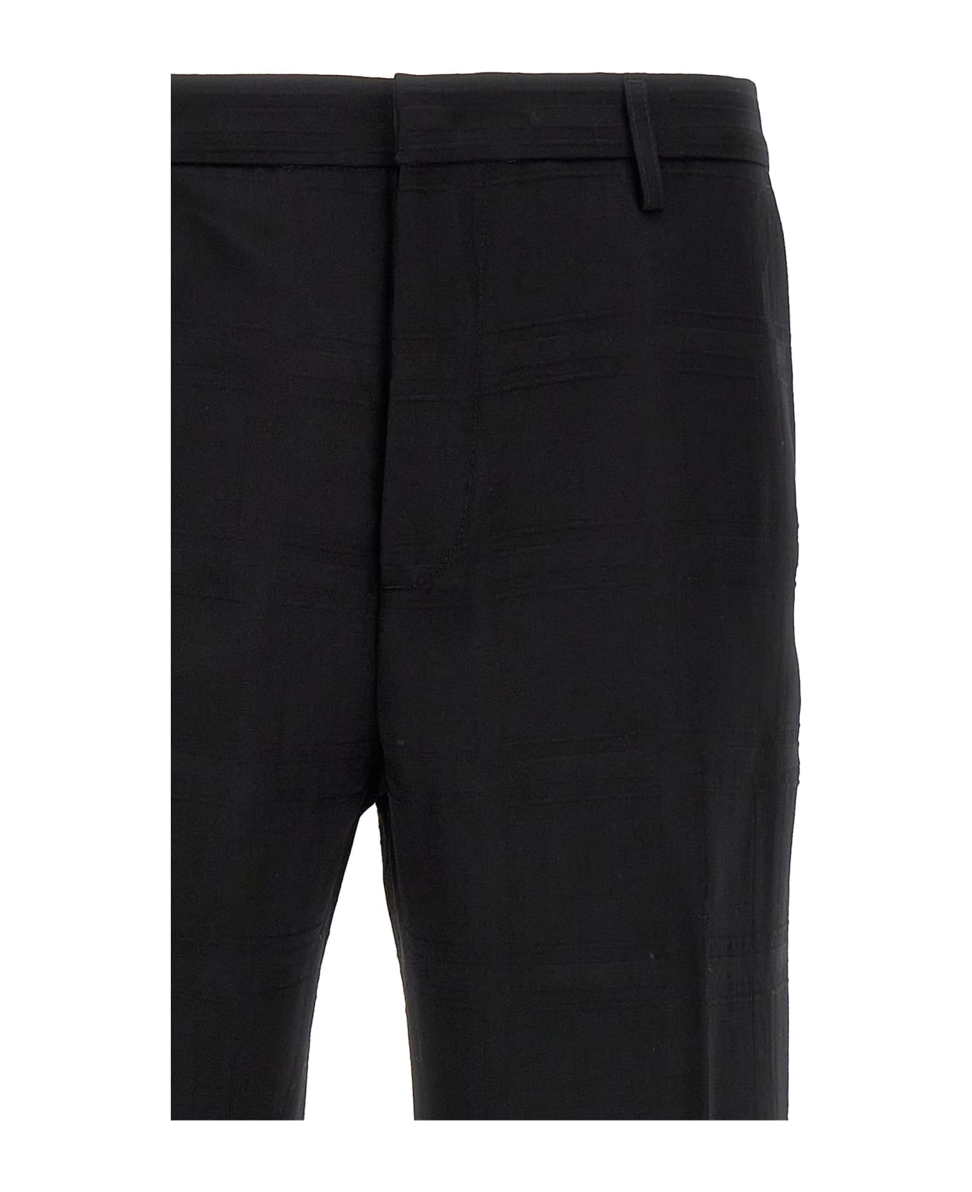 Etro Check Wool Trousers - Black  