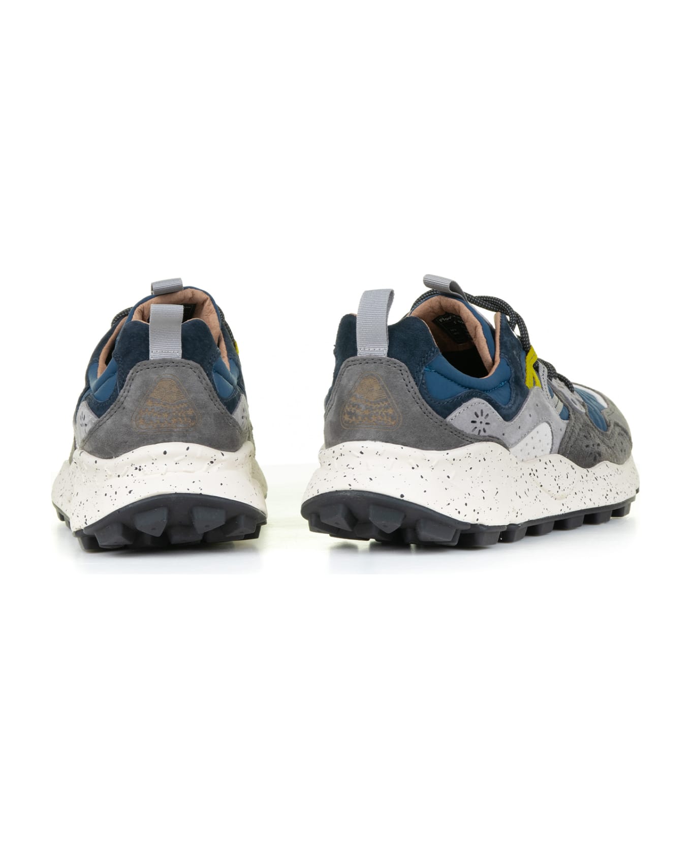Flower Mountain Yamano Blue Sneakers In Suede And Nylon - GRAY NAVY