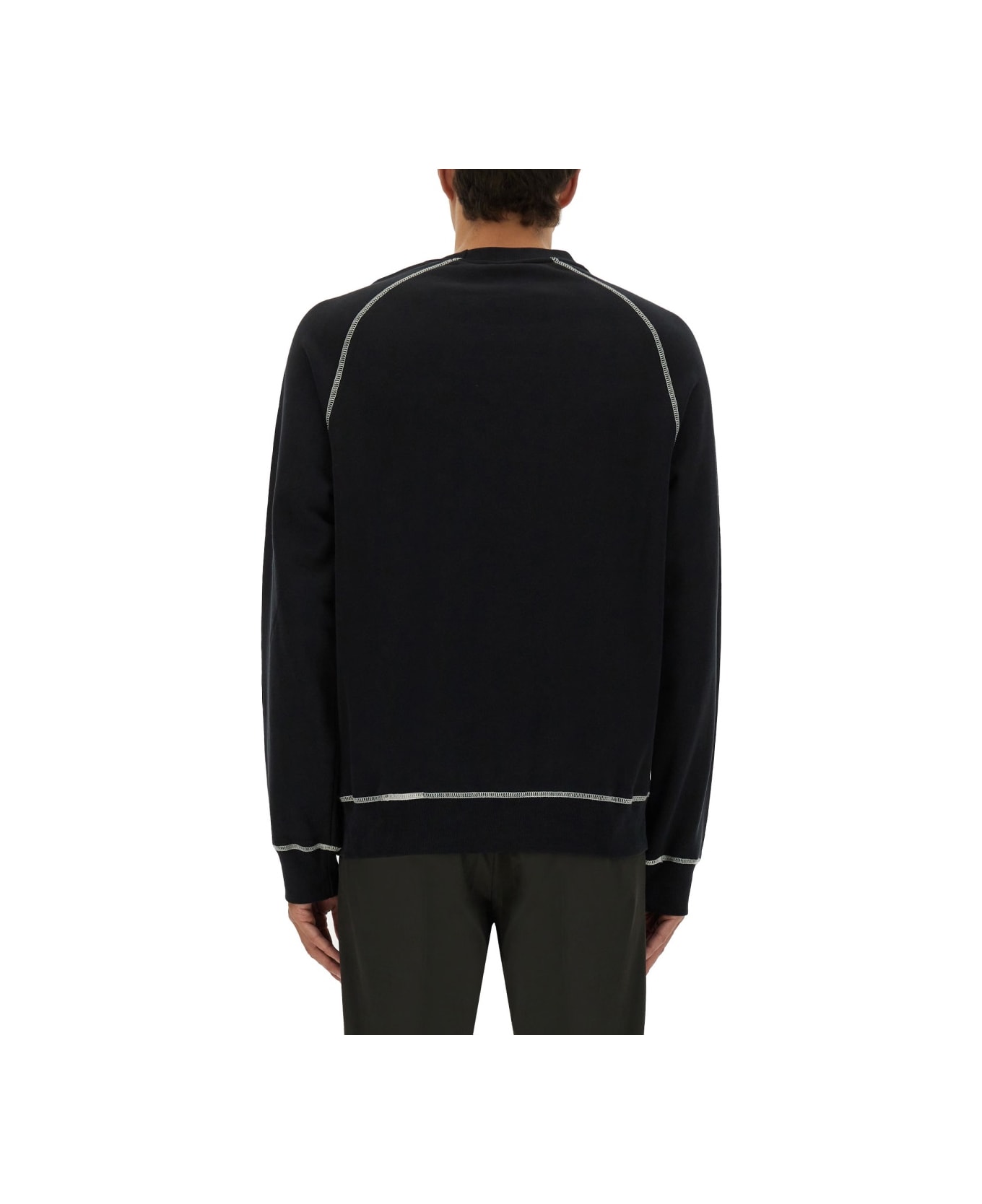 PS by Paul Smith Sweatshirt With Embroidery Ps Happy - BLACK