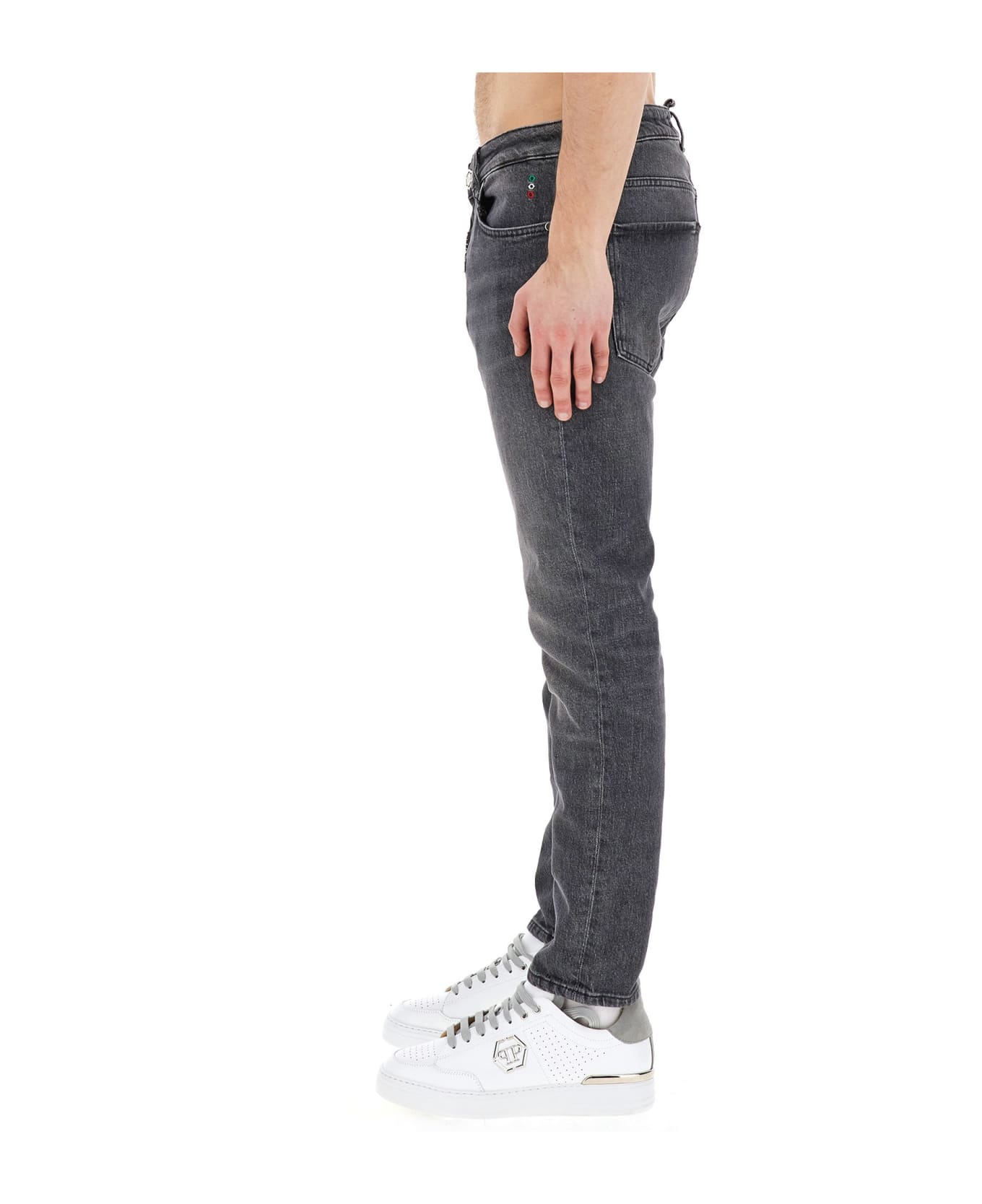Philipp Plein Skinny Fit Jeans - Grigio デニム