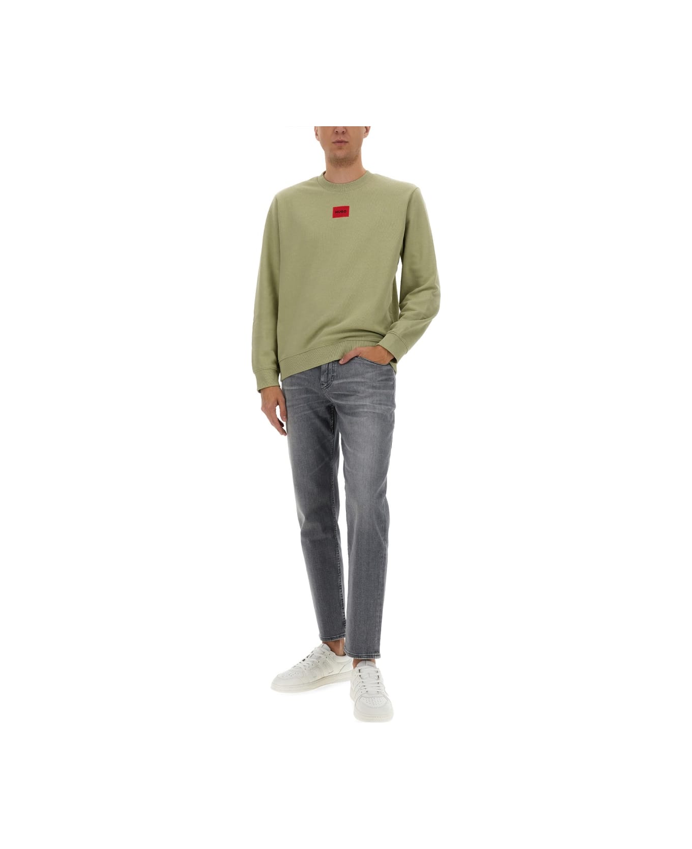 Hugo Boss Sweatshirt With Logo - GREEN