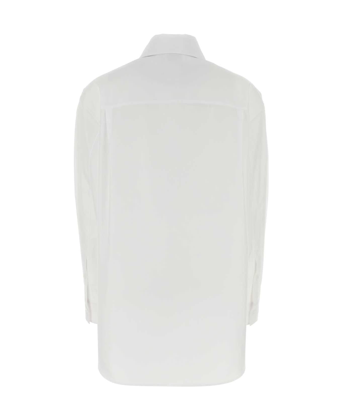 Alexander McQueen White Poplin Shirt - OPTICALWHITE