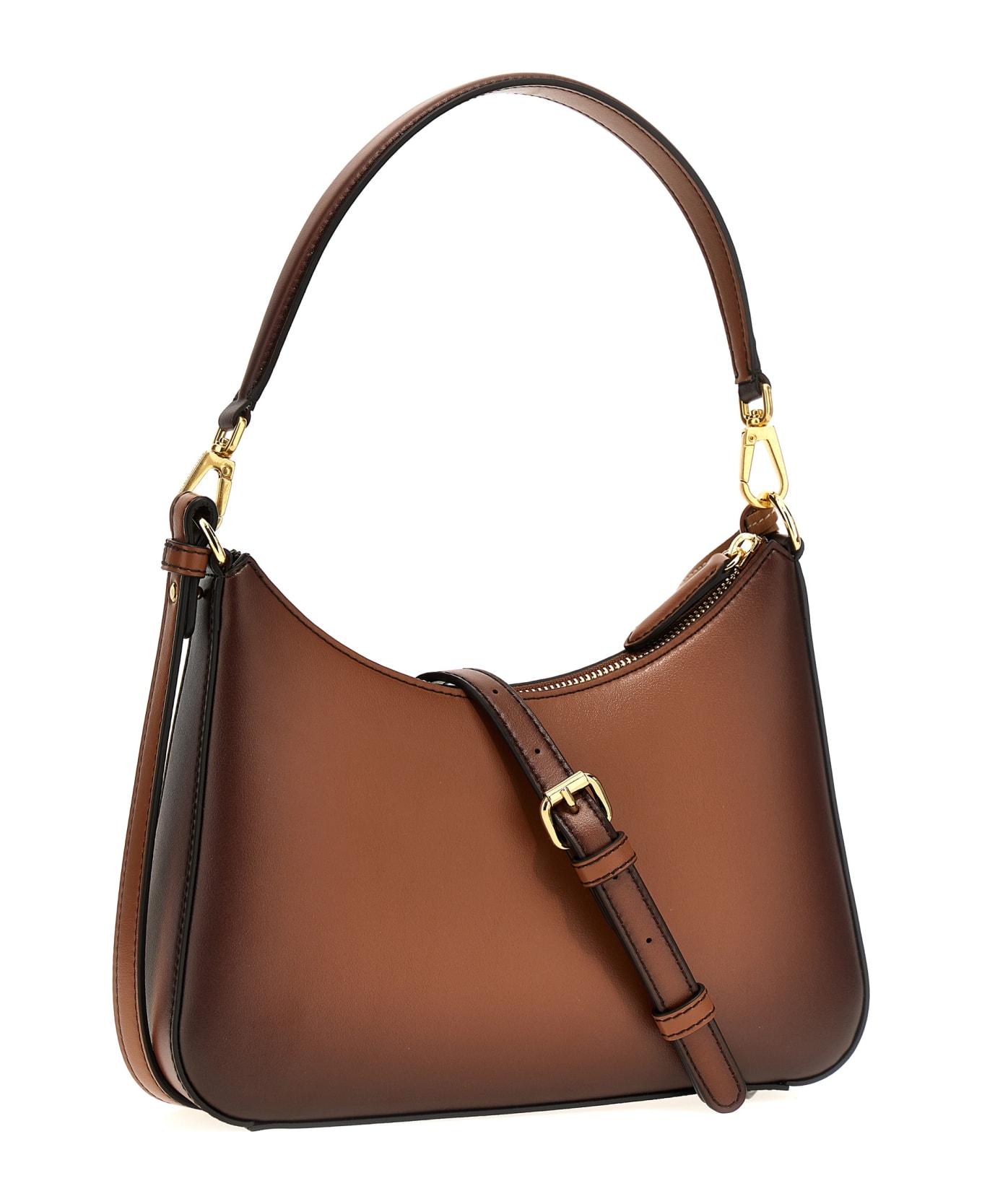 Stella McCartney Openwork Logo Shoulder Bag - Brown