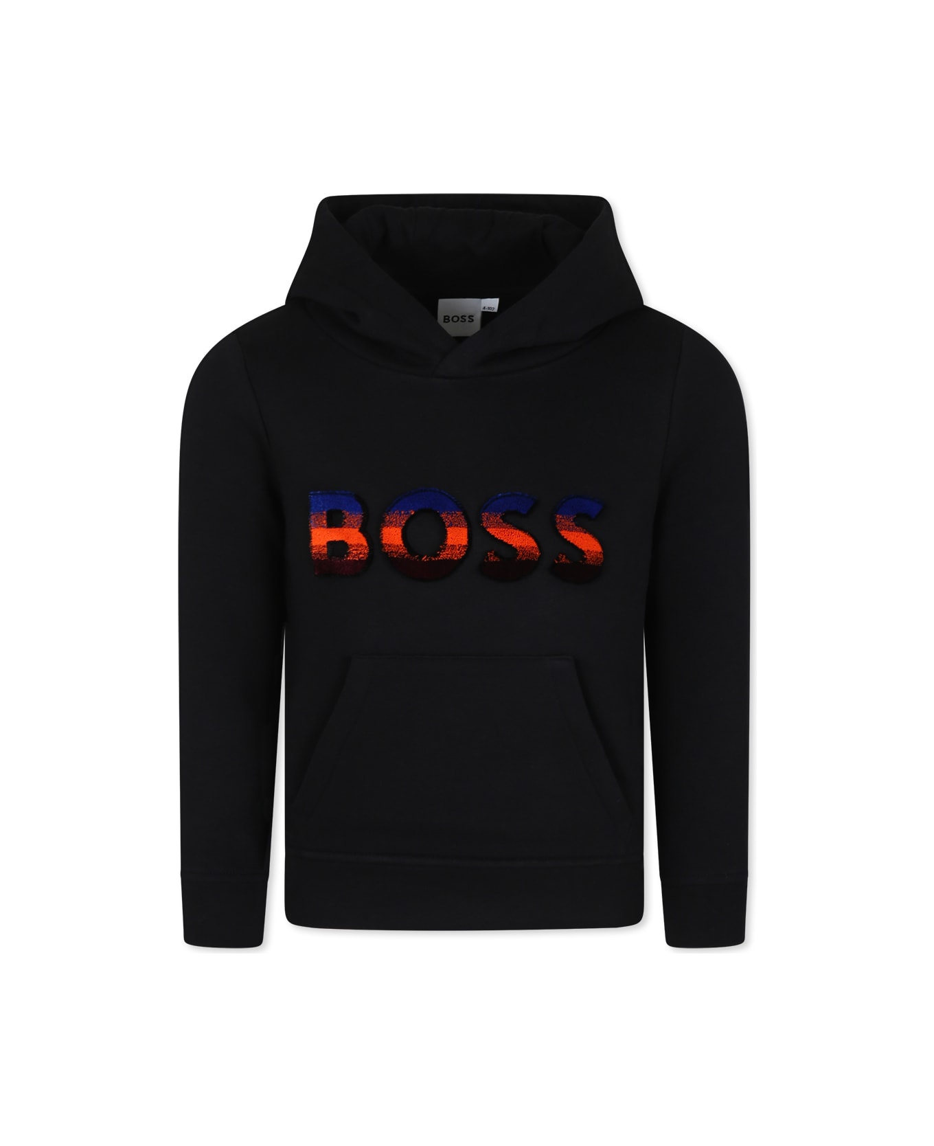 Hugo Boss Black Sweatshirt For Boy With Logo - Black