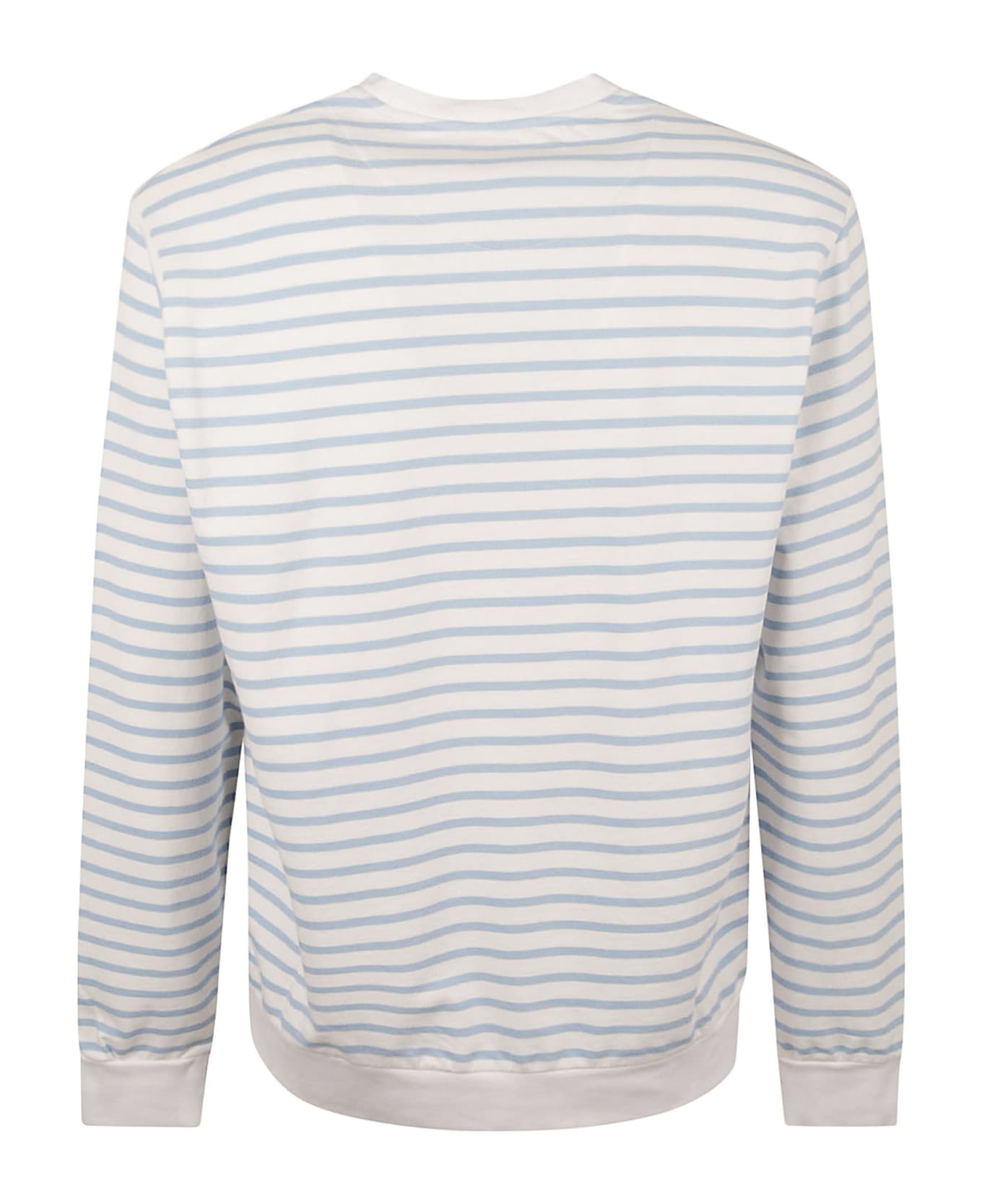 Vilebrequin Logo Detail Striped Sweatshirt - White/Azzure フリース