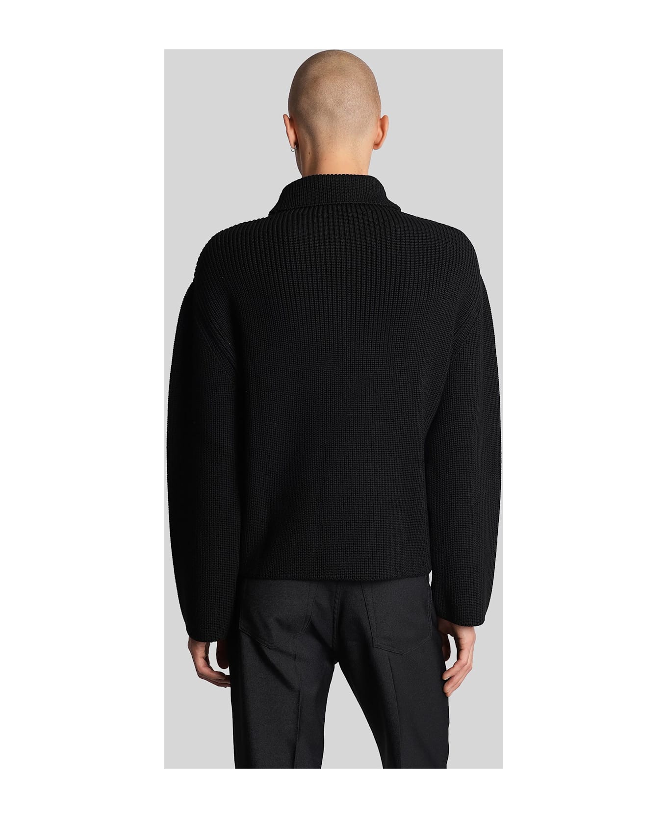 Courrèges Knitwear In Black Wool - black