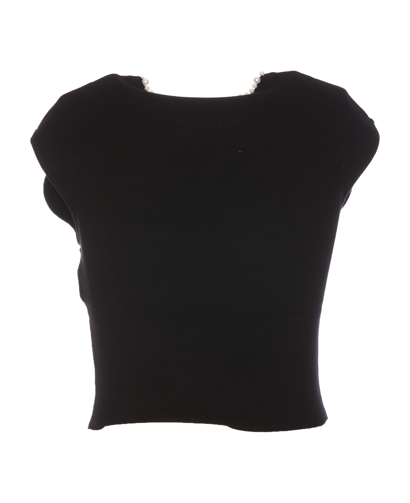 Liu-Jo Short Sleeves Sweater - Black ニットウェア
