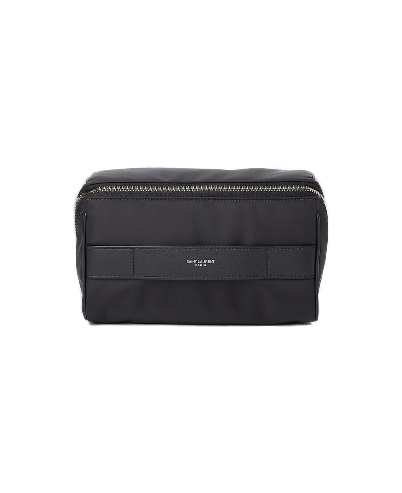 Saint Laurent Zipped Wash Bag - Black