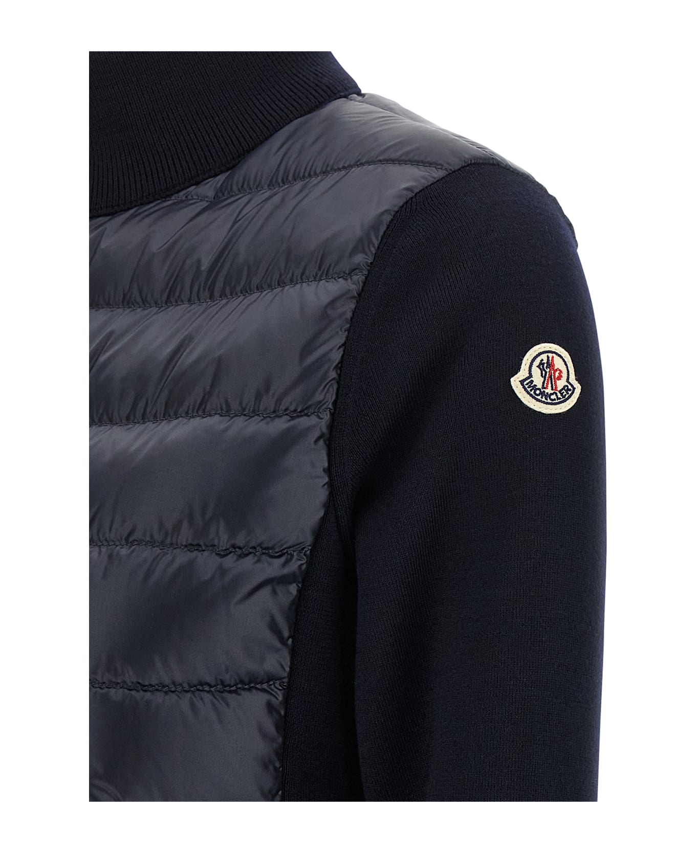Moncler Two-material Cardigan - Blue