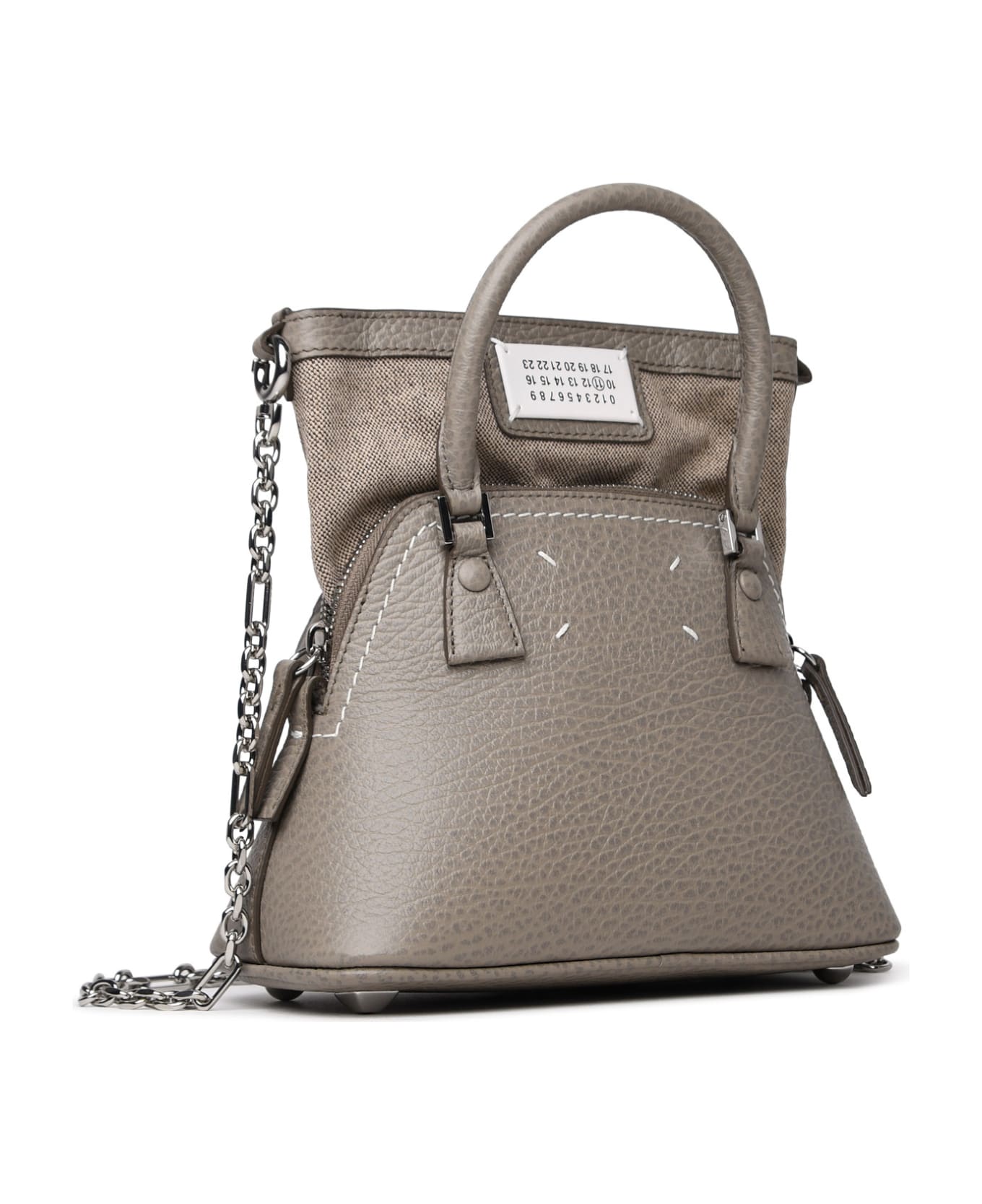 Maison Margiela Micro '5ac Classique' Bag In Dove-gray Leather - Grey トートバッグ