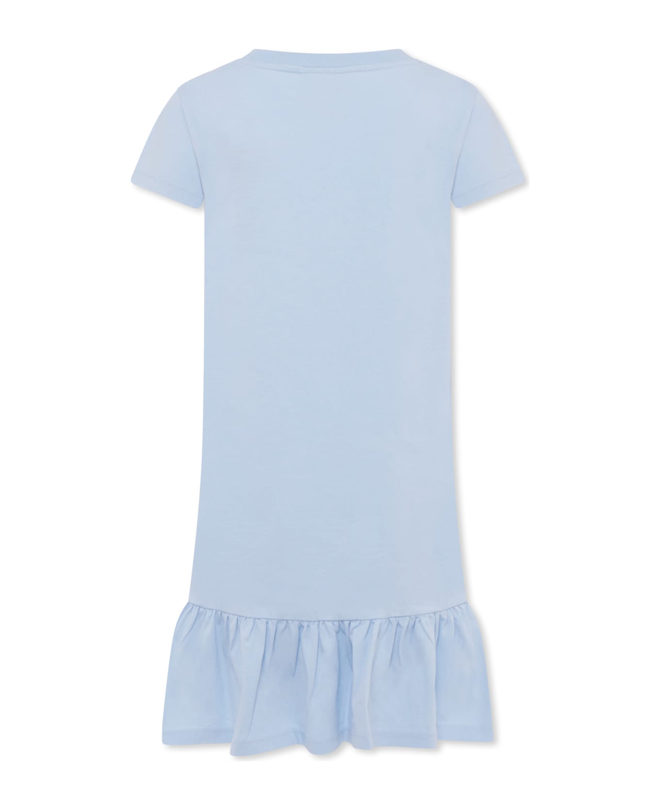 MC2 Saint Barth Light Blue Dress For Girl With Logo - Light Blue
