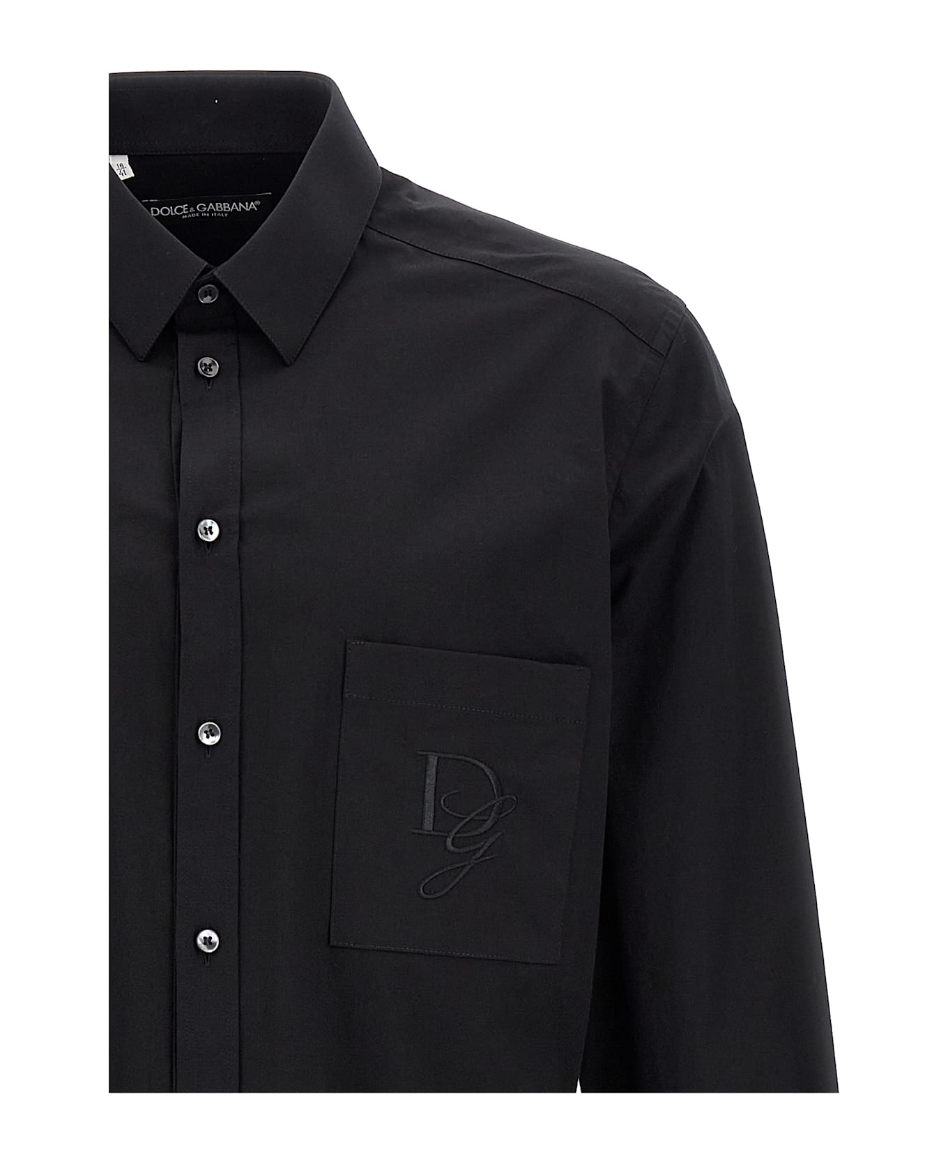 Dolce & Gabbana Logo Embroidery Shirt - Black  