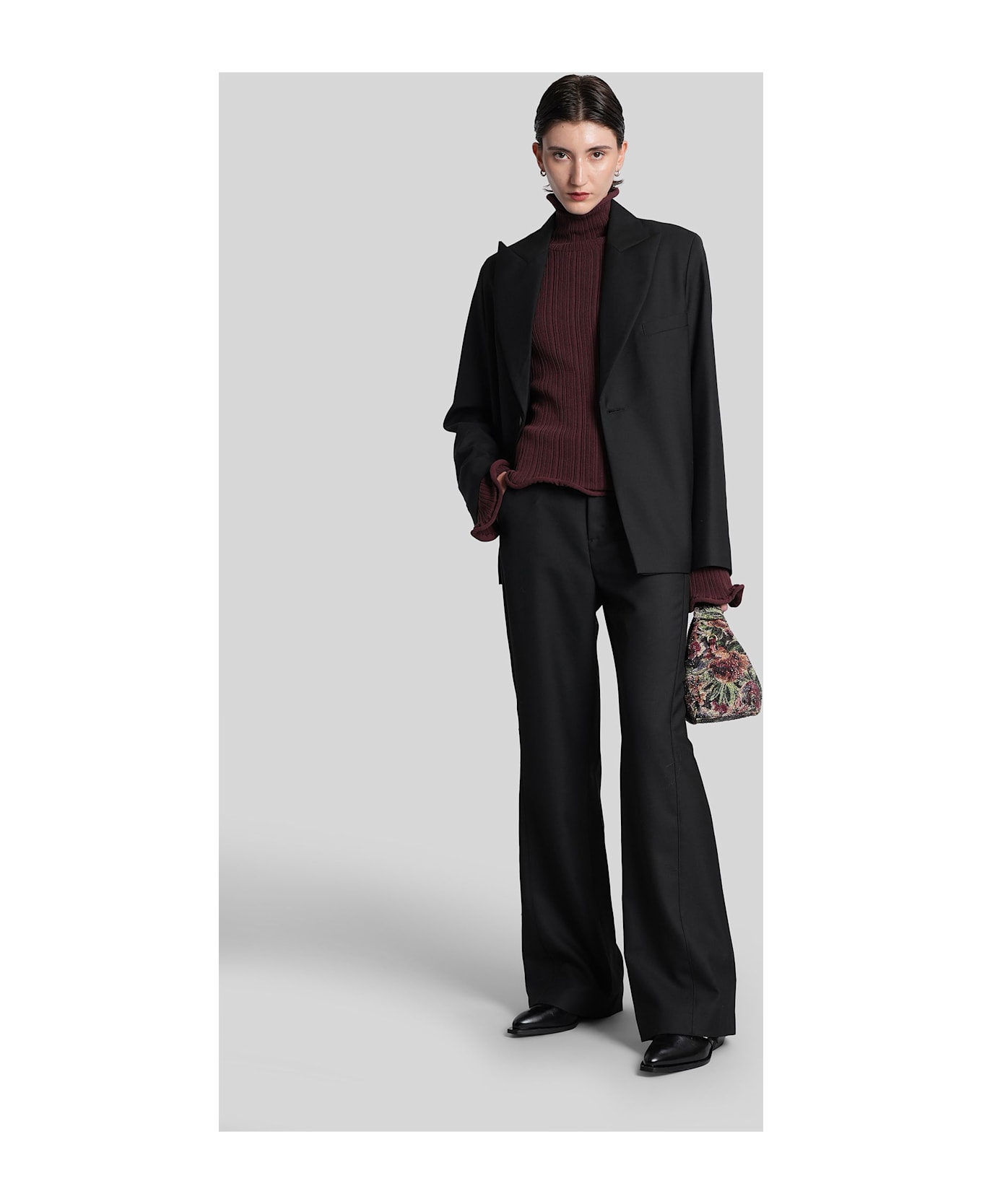 Séfr Zoe Pants In Black Polyester - black