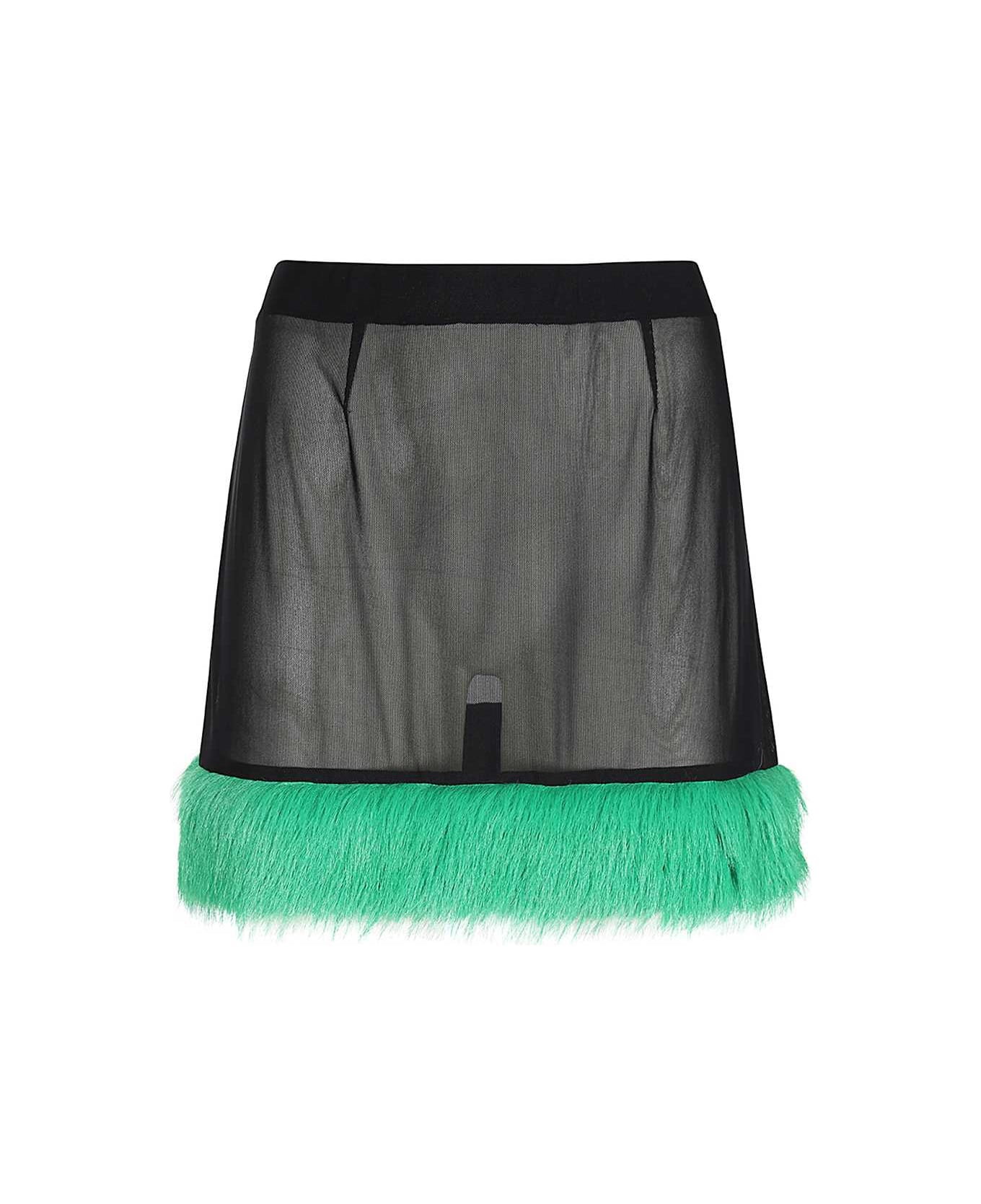 HERON PRESTON Technical Fabric Skirt - black