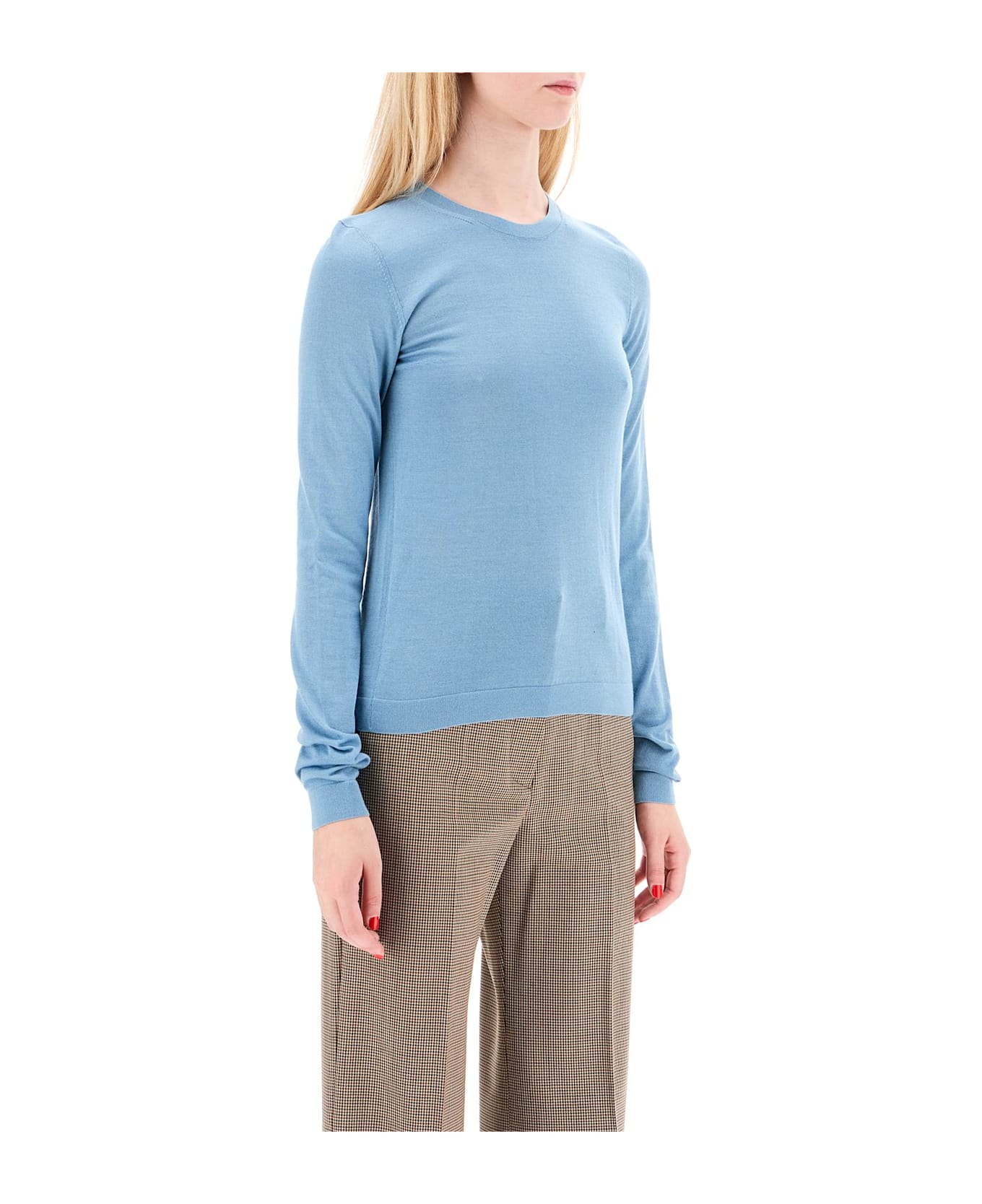 Mrz 'cashmere And Silk Blend Sweater - CELESTE POLVERE (Light blue)