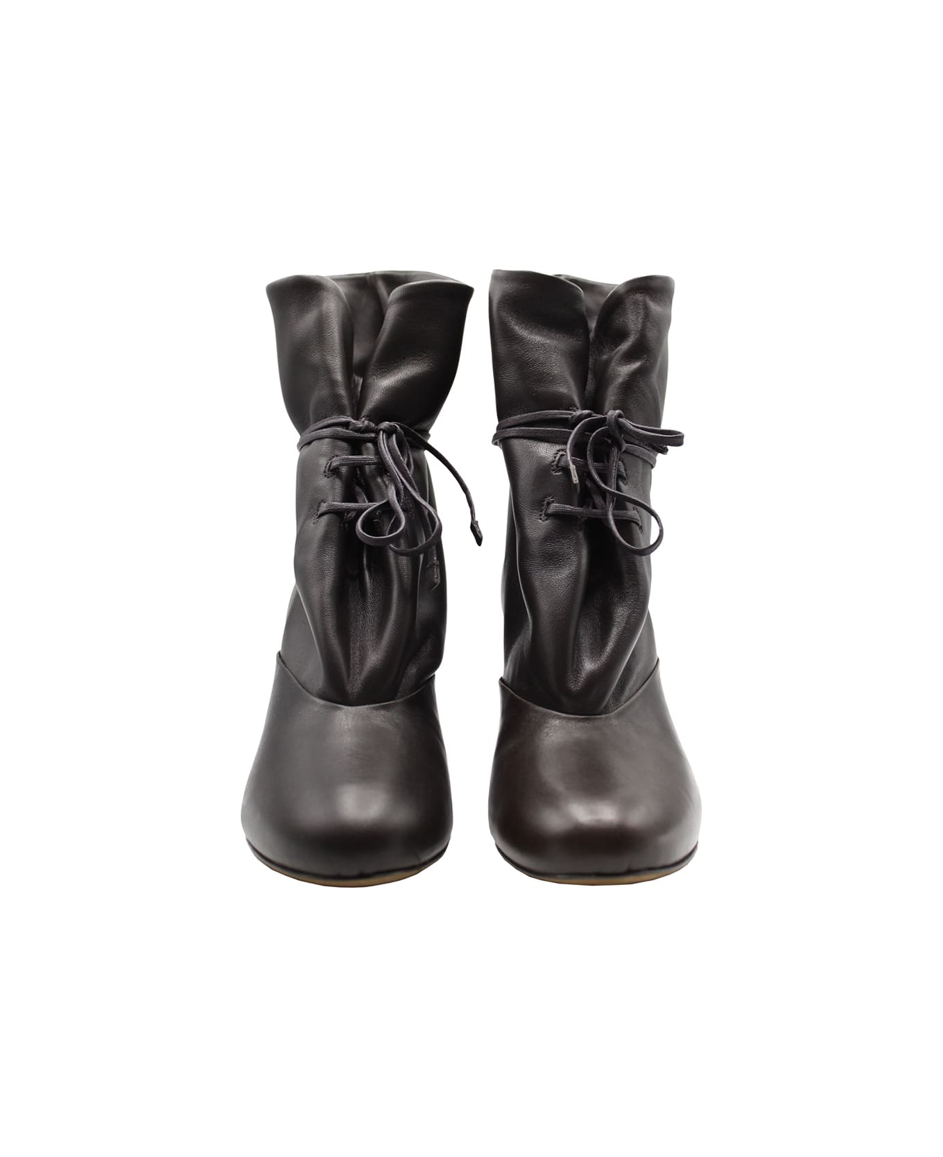 Lemaire Roud Toe Lace Boot 80 - Dark Chocolate ブーツ