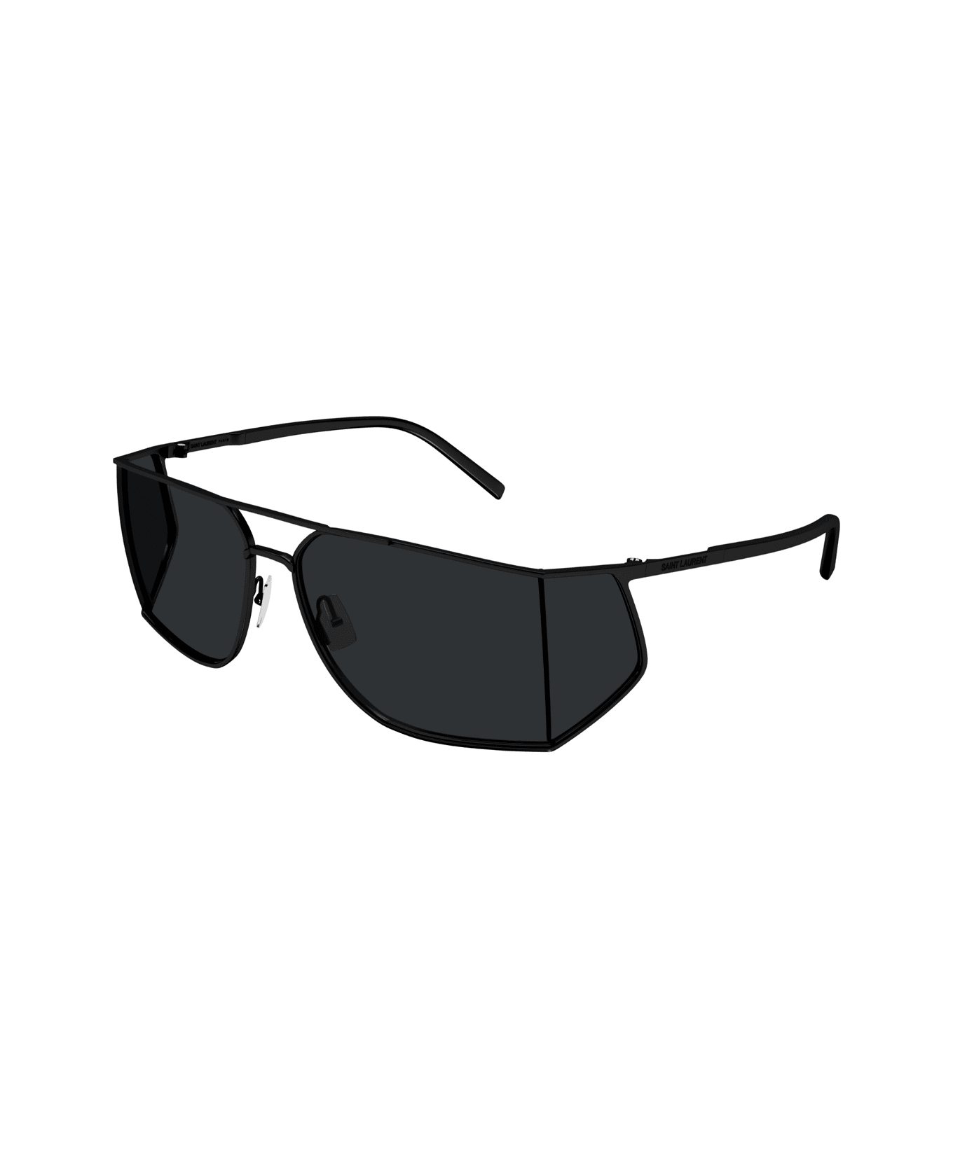 Saint Laurent Eyewear Saint Laurent Sl 750 Linea Sl Logo 001 Black Black Sunglasses - Nero