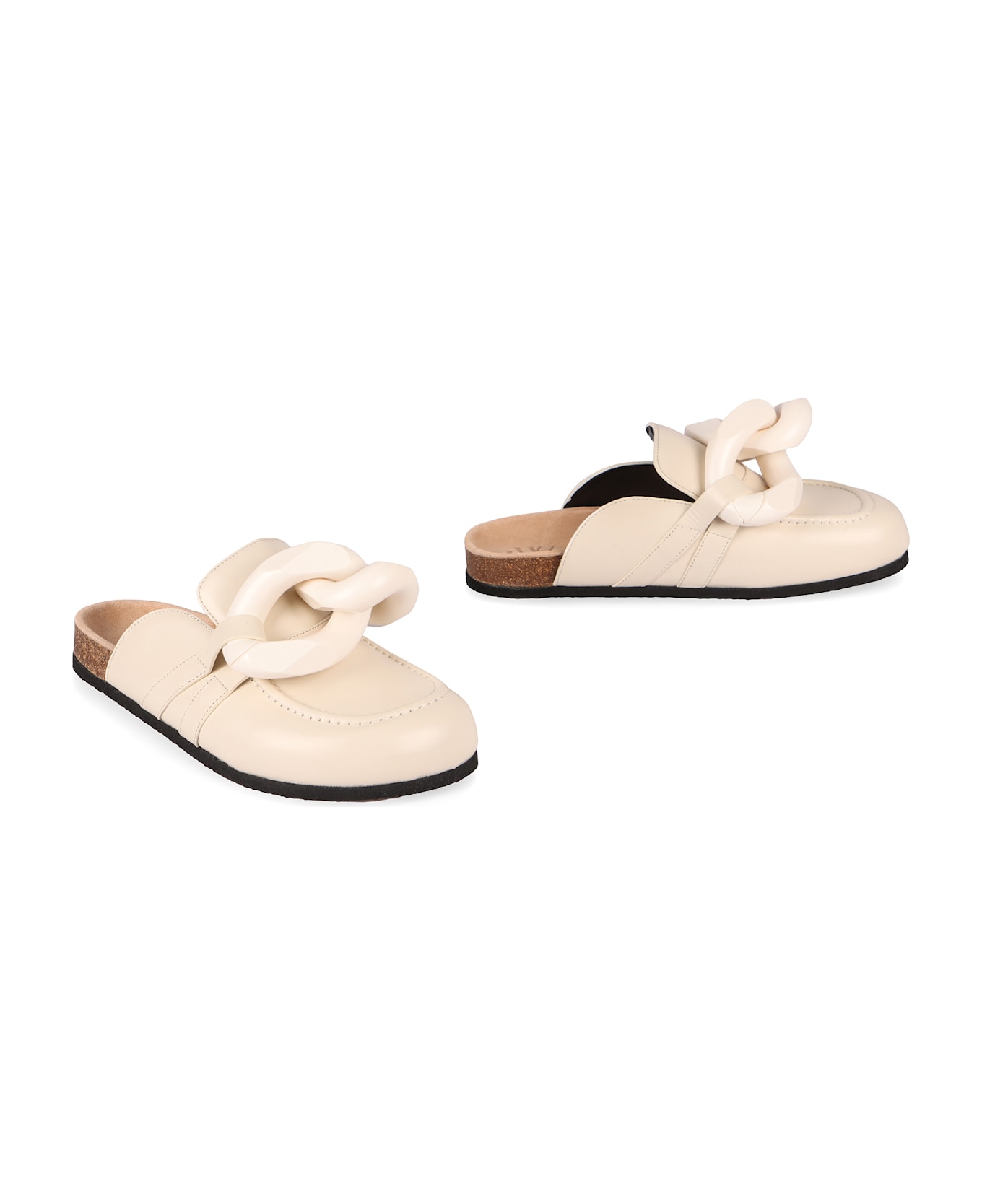 J.W. Anderson Chain Leather Mules - White