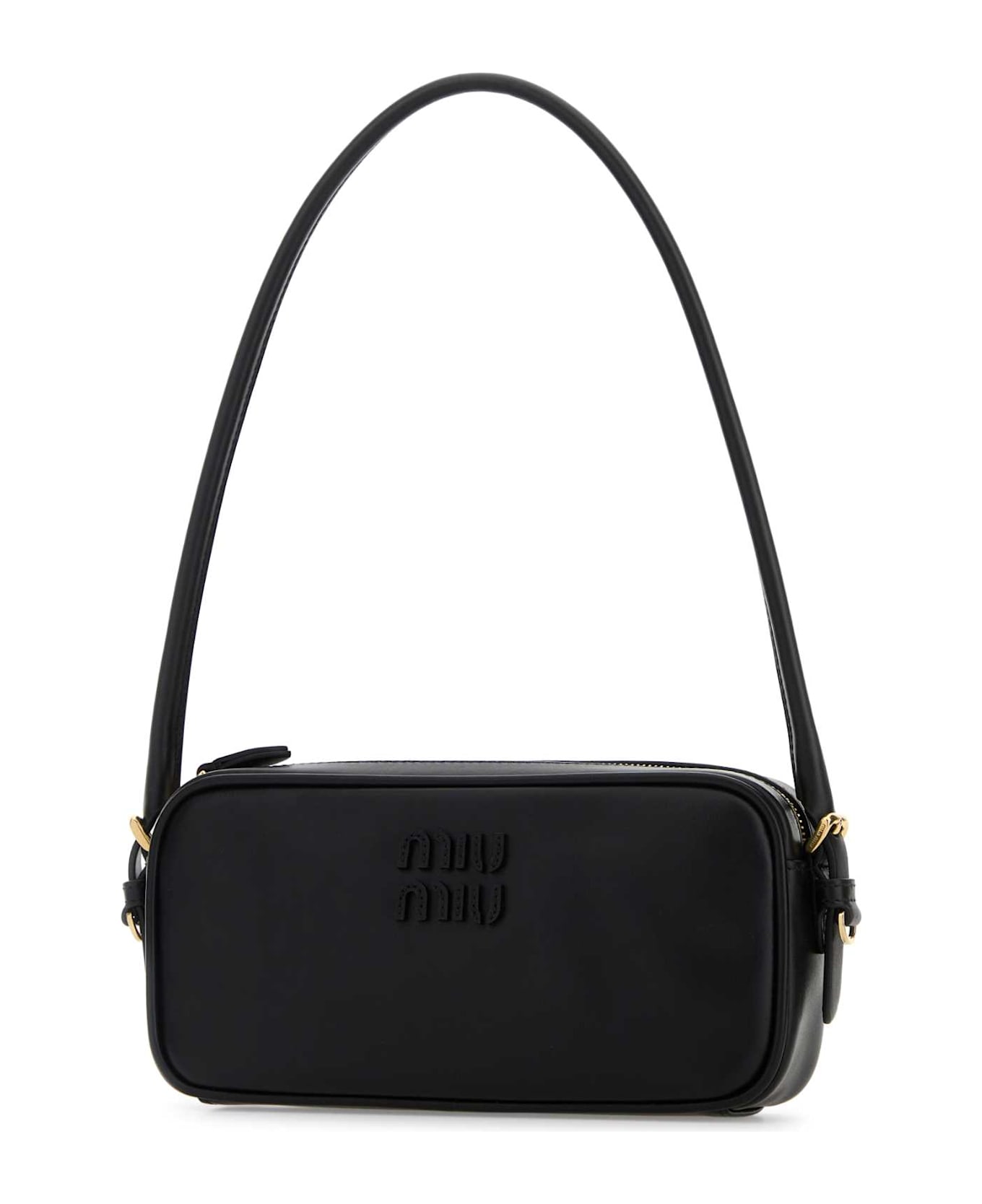 Miu Miu Black Leather Shoulder Bag - NERO