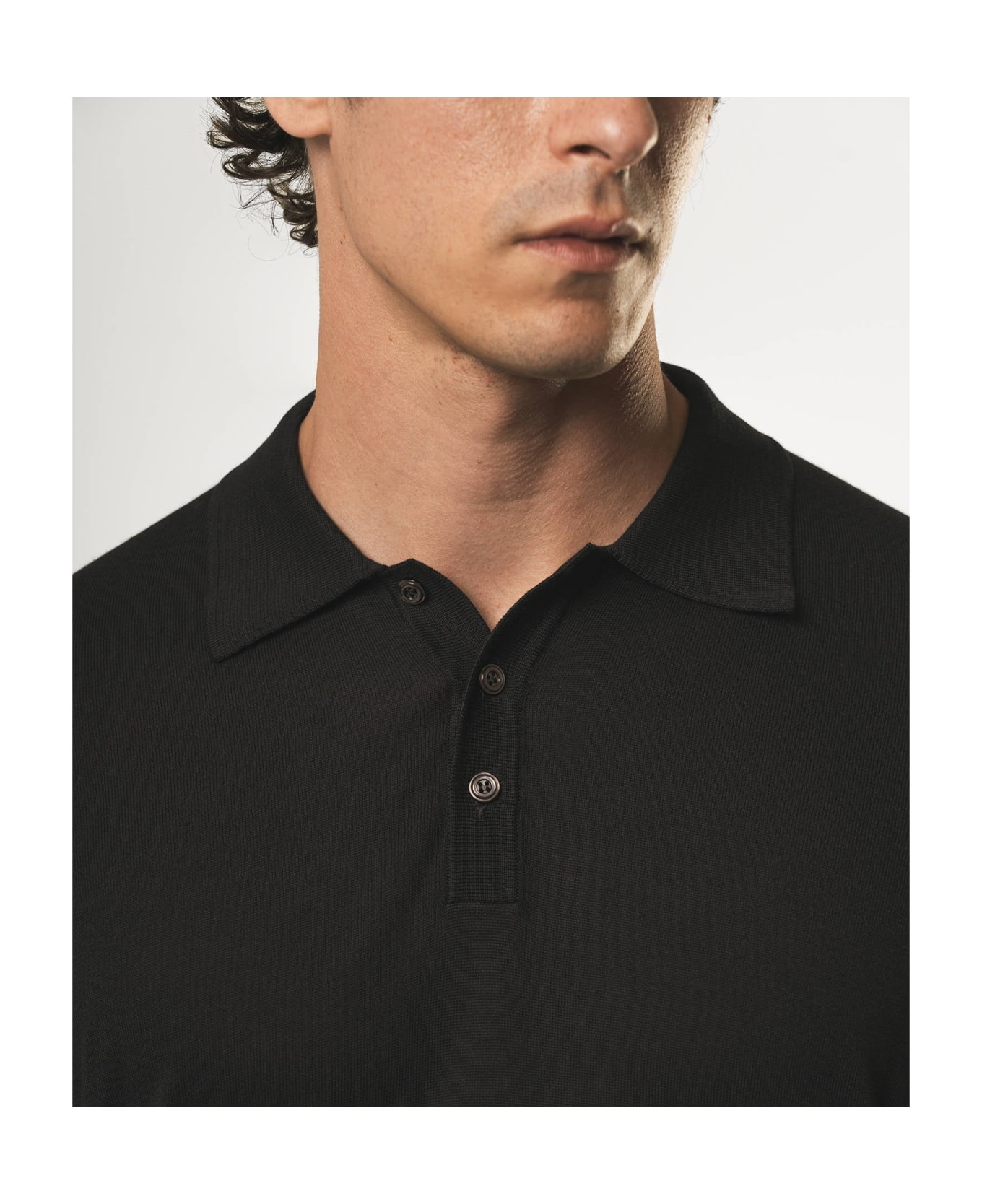 Larusmiani Ischia Polo Sweater - Black