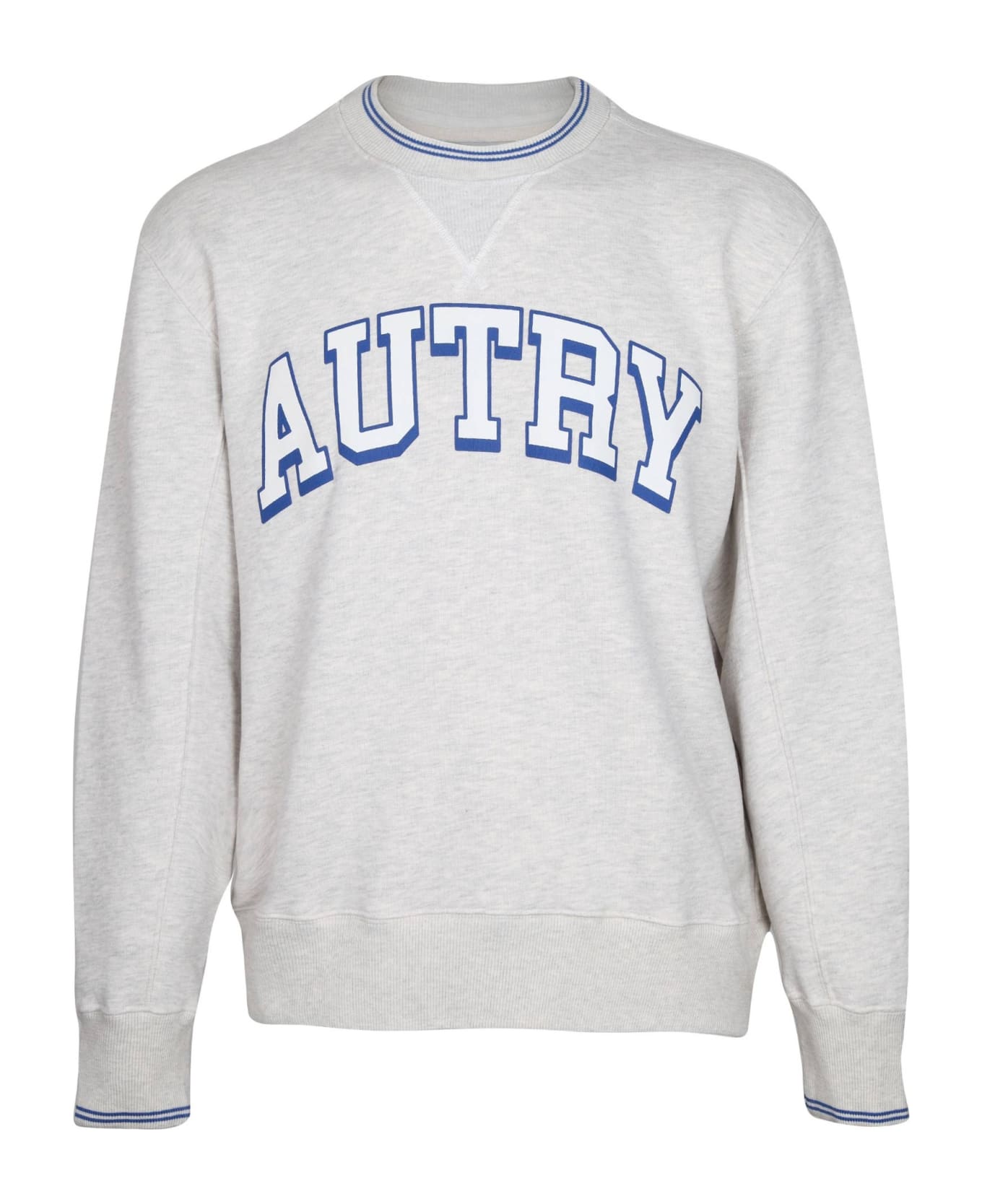 Autry Cotton Sweatshirt With Logo - MELANGE