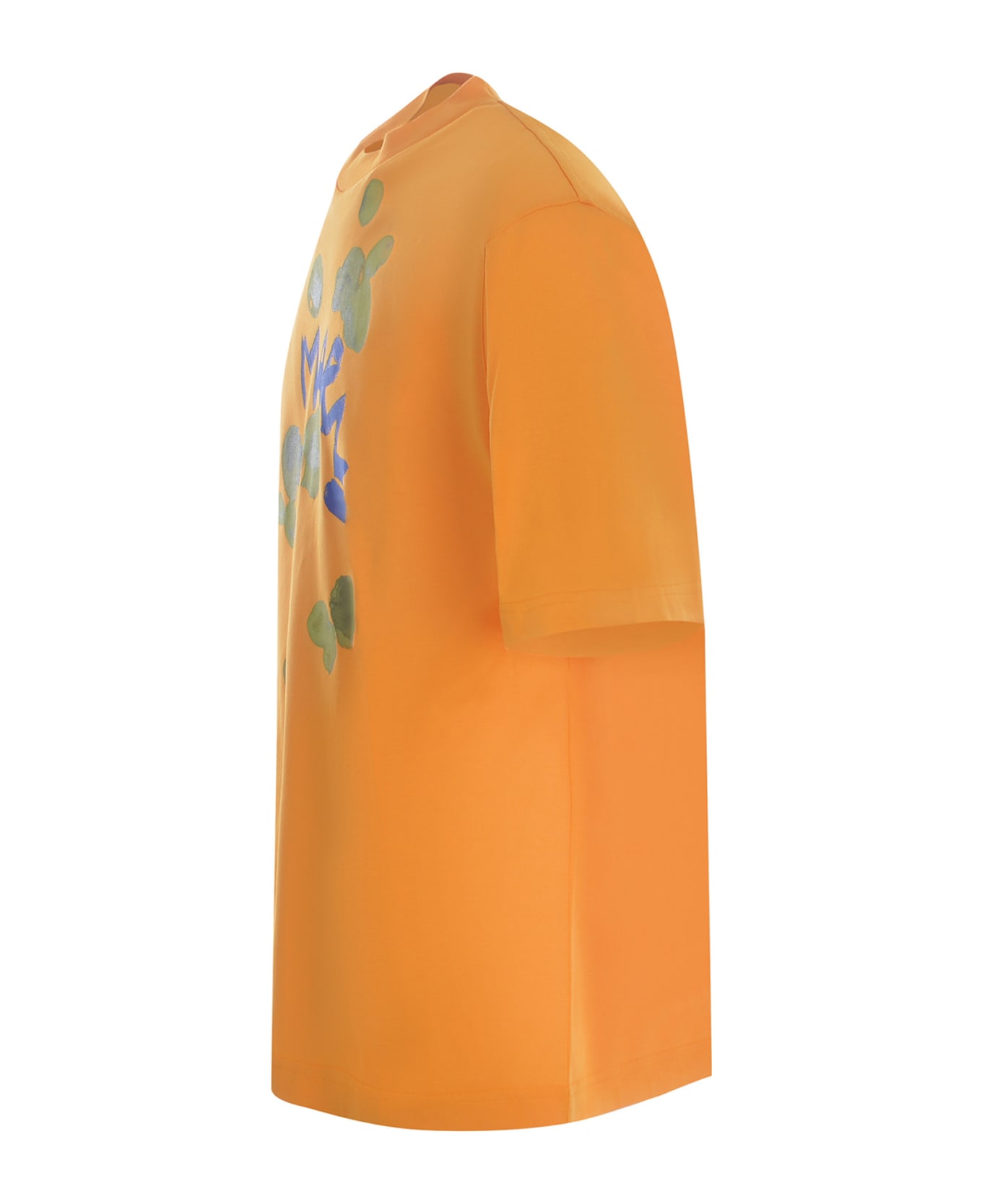 Marni Logo Print Cotton T-shirt - Light orange シャツ