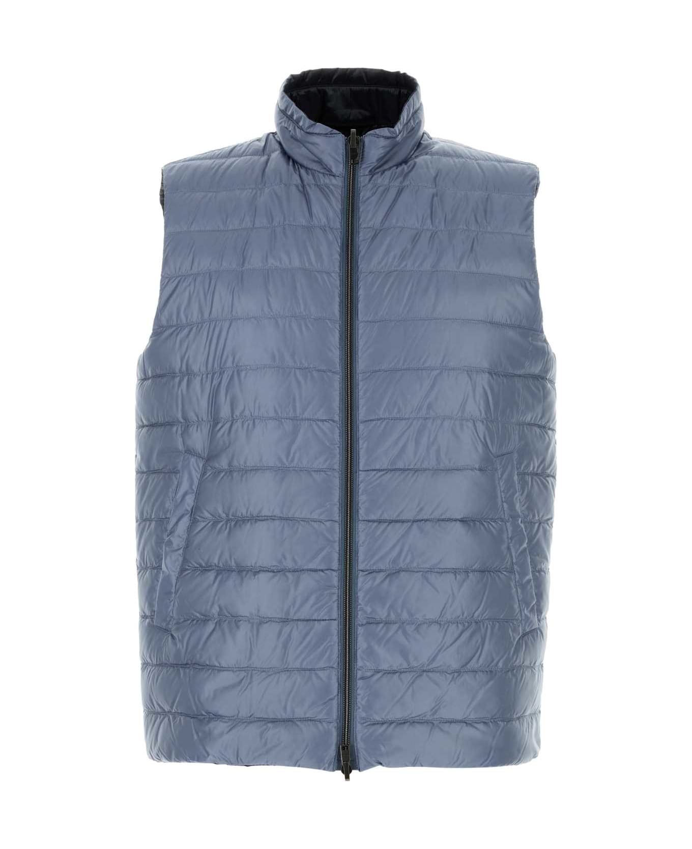 Herno Air Force Blue Nylon Reversible Jacket - AZZURRO