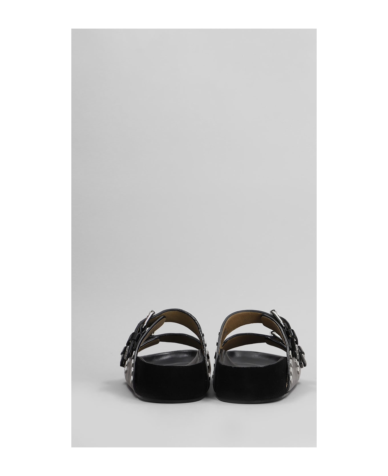 Isabel Marant Lennyo Flats In Black Leather - black