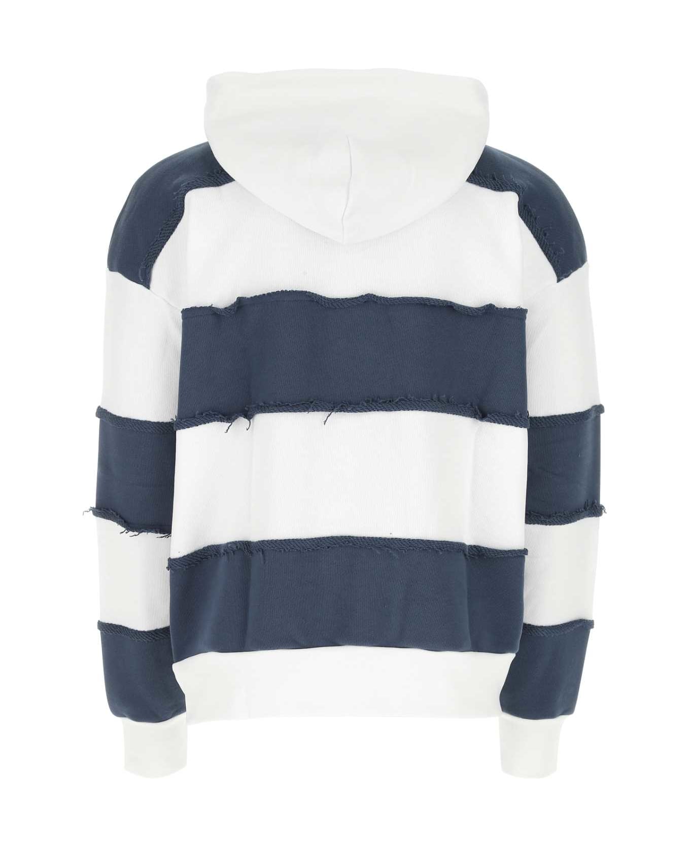 Botter Two-tone Cotton Oversize Sweatshirt - WHITENAVY フリース