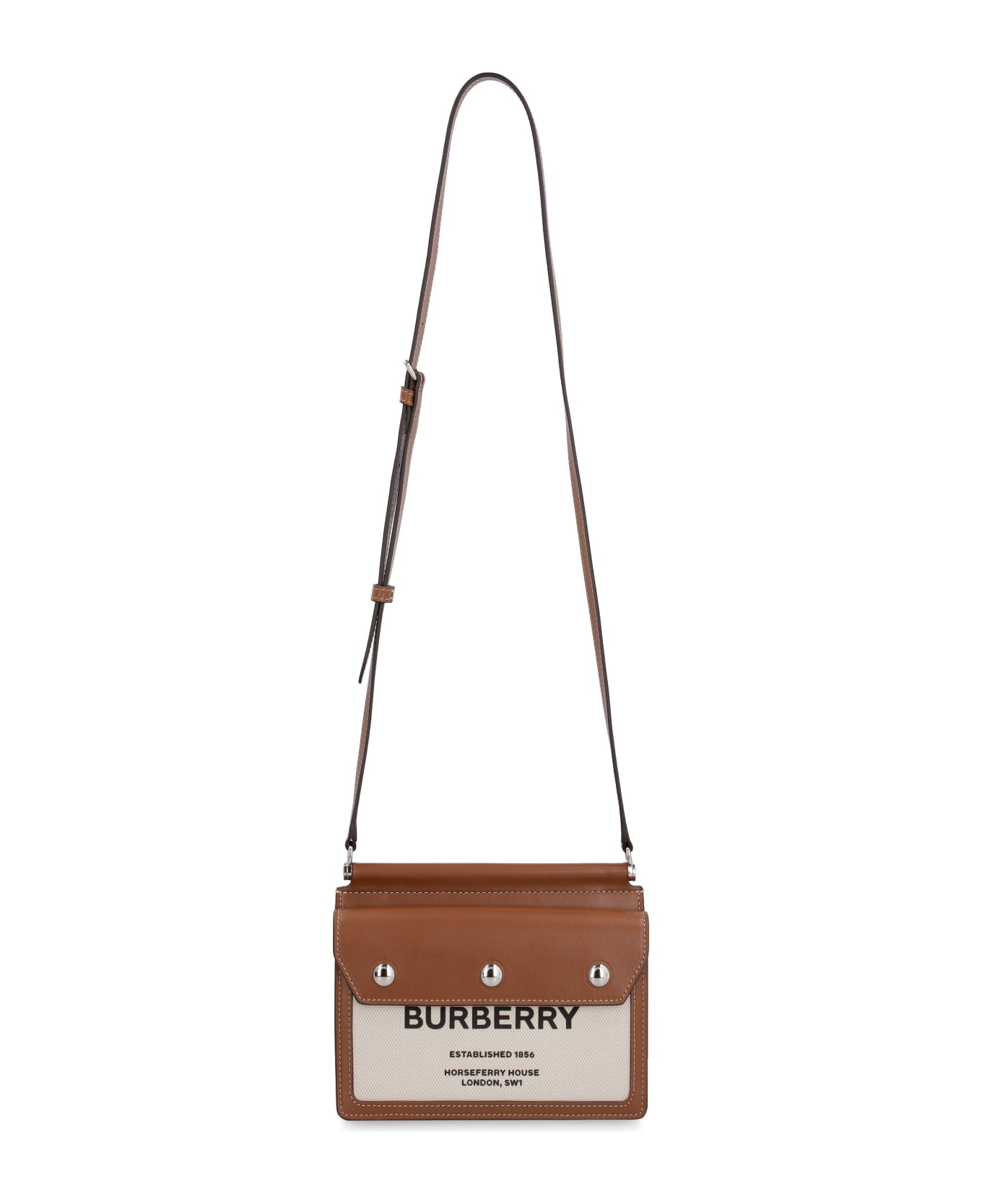 Burberry Title Mini Crossbody Bag - Saddle Brown