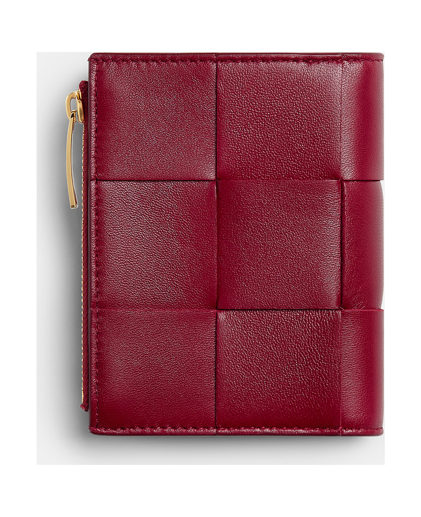 Bottega Veneta Small Bi-fold Bicolor Leather Wallet - Red