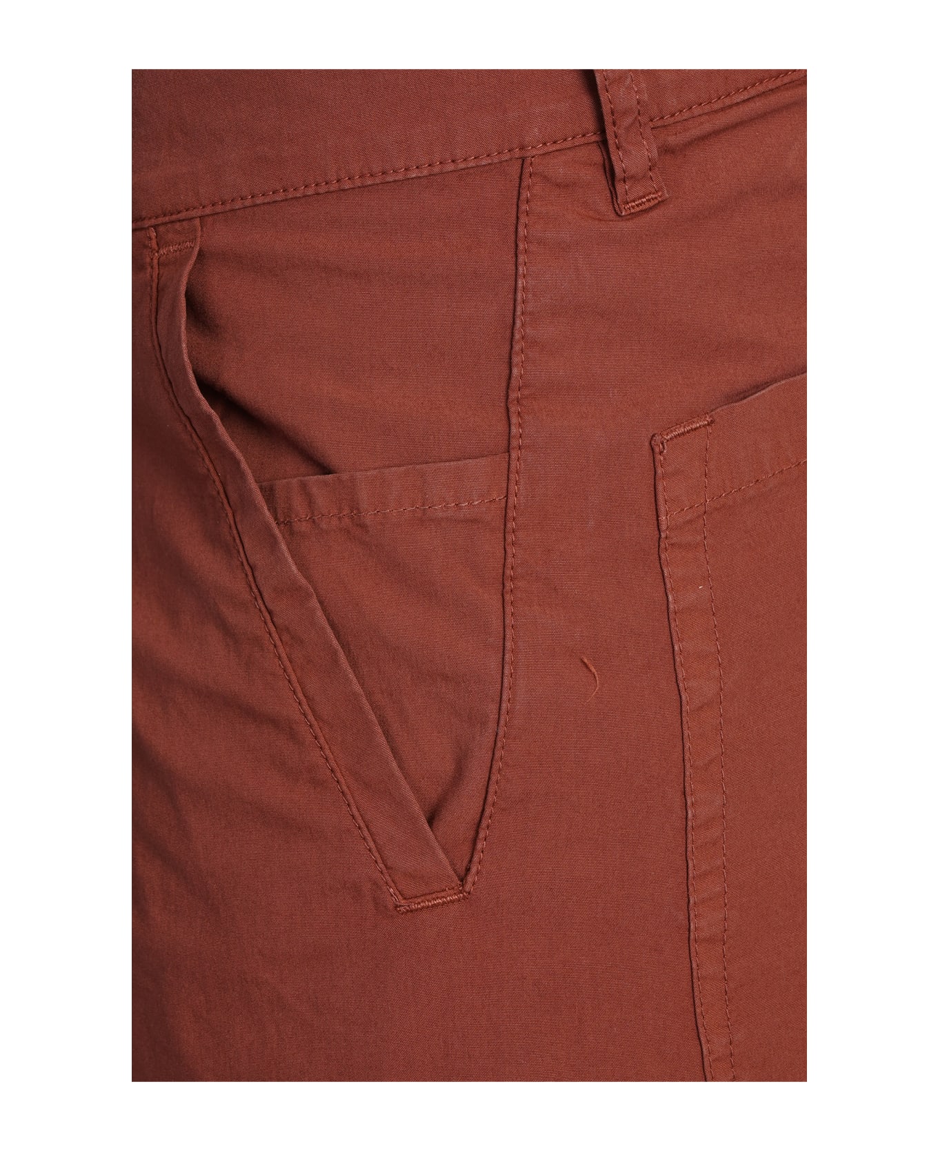 Barena Reve Pants In Rust Cotton - Rust