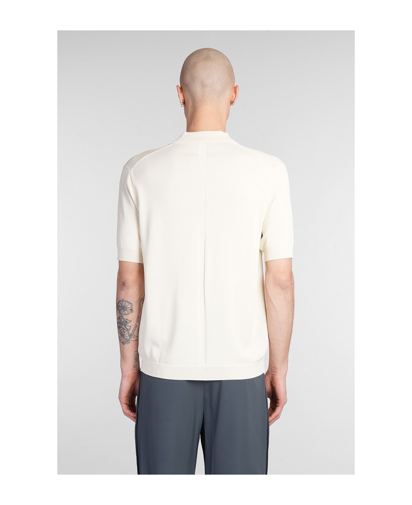 Low Brand K194 Polo In Beige Viscose - beige