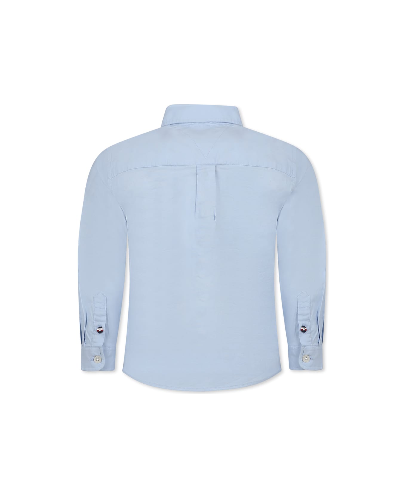 Tommy Hilfiger Light Blue Shirt For Boy With Flag - Light Blue