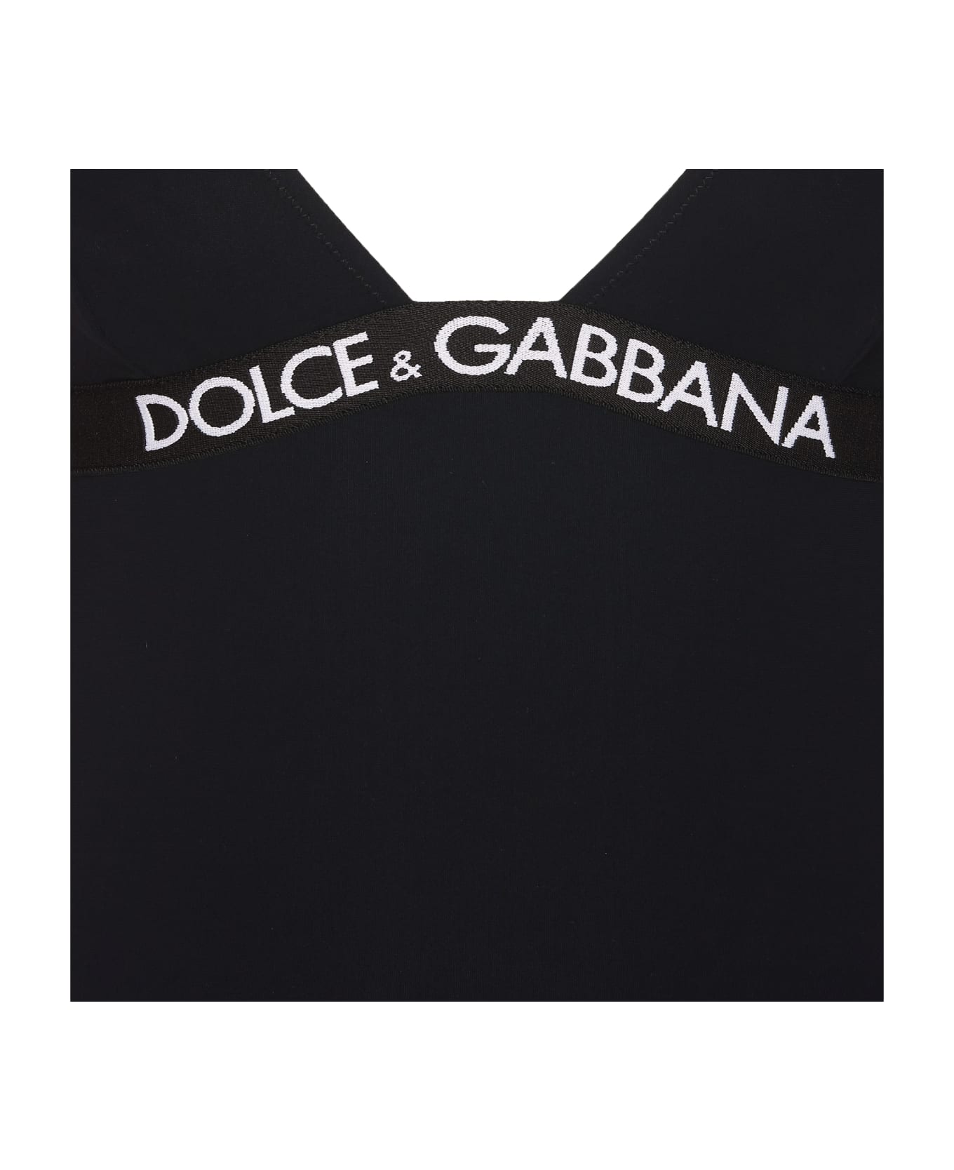 Dolce & Gabbana Logo One Piece Swimwear - Black