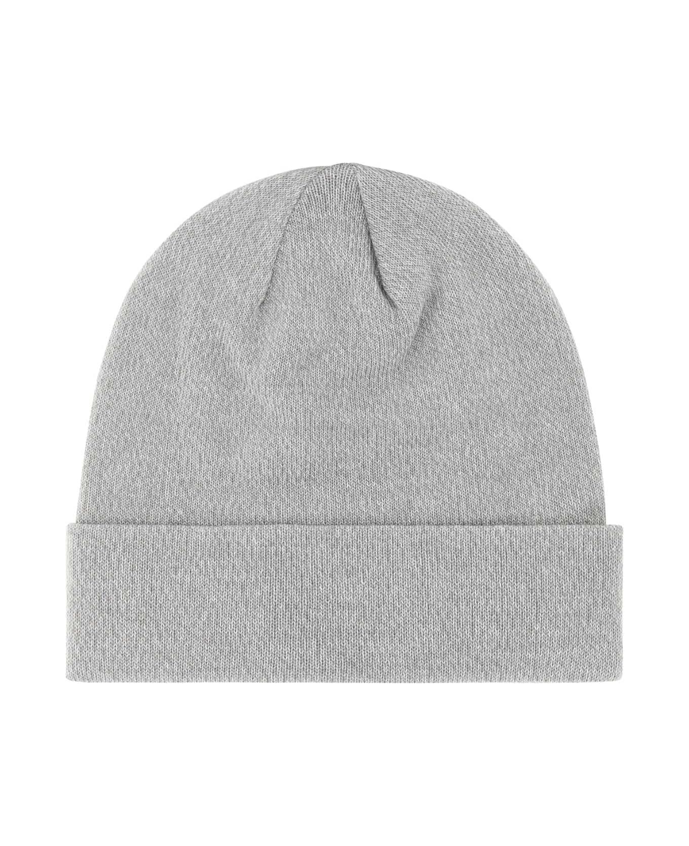 The North Face Melange Light Grey Stretch Polyester Blend Beanie Hat - DYX1