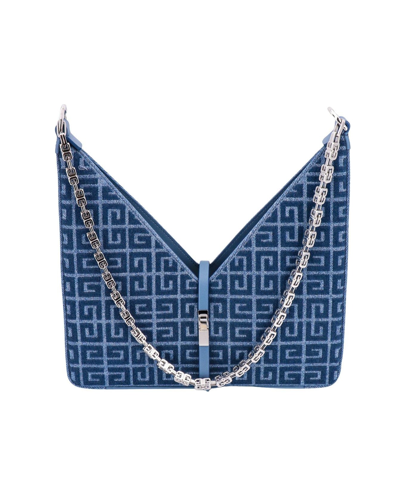 Givenchy 4g Jacquard Cut Out Small Shoulder Bag - Blue