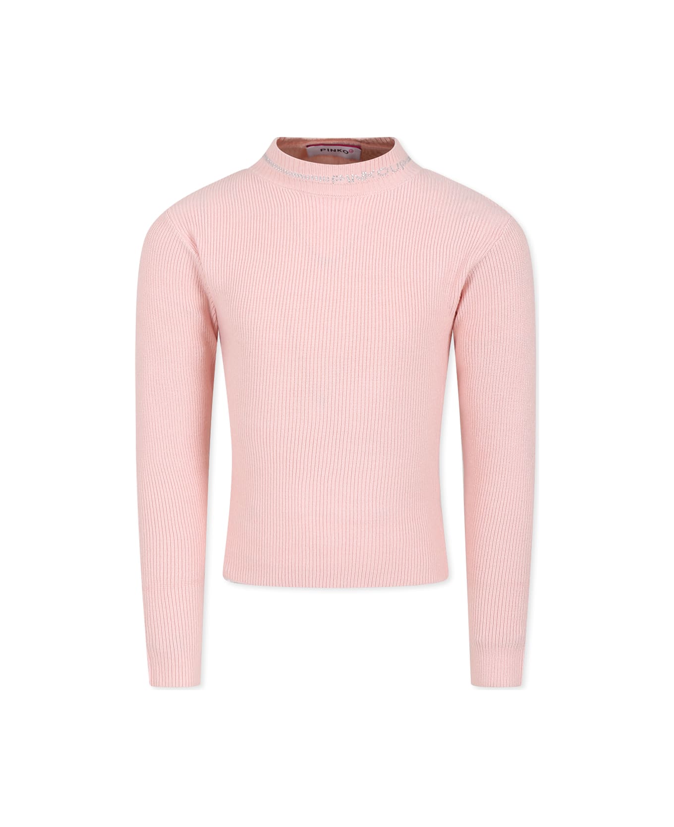 Pinko Pink Turtleneck For Girl - Pink