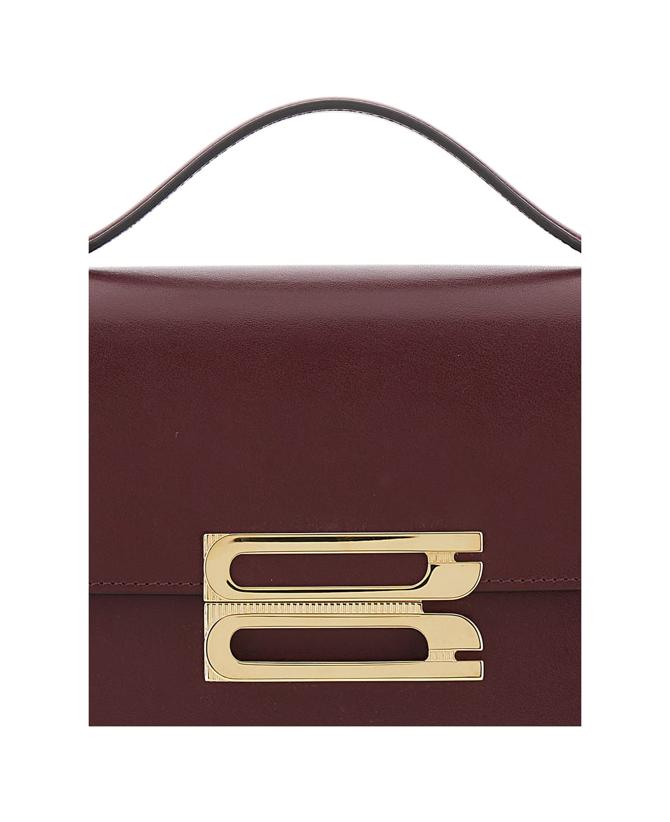 Victoria Beckham 
dorian
 Bordeaux Shoulder Bag With Adjustable And Removable Shoulder Strap And Logo Plaque On The Front In Leather Woman - Bordeaux