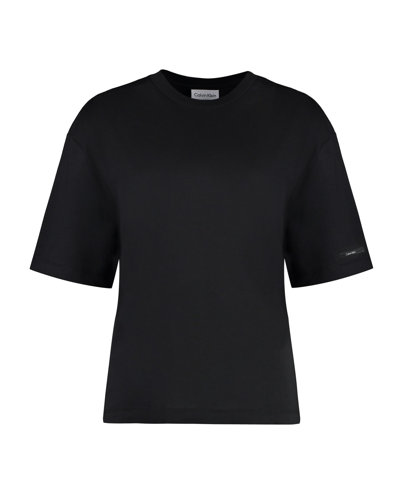 Calvin Klein Cotton Crew-neck T-shirt - black Tシャツ