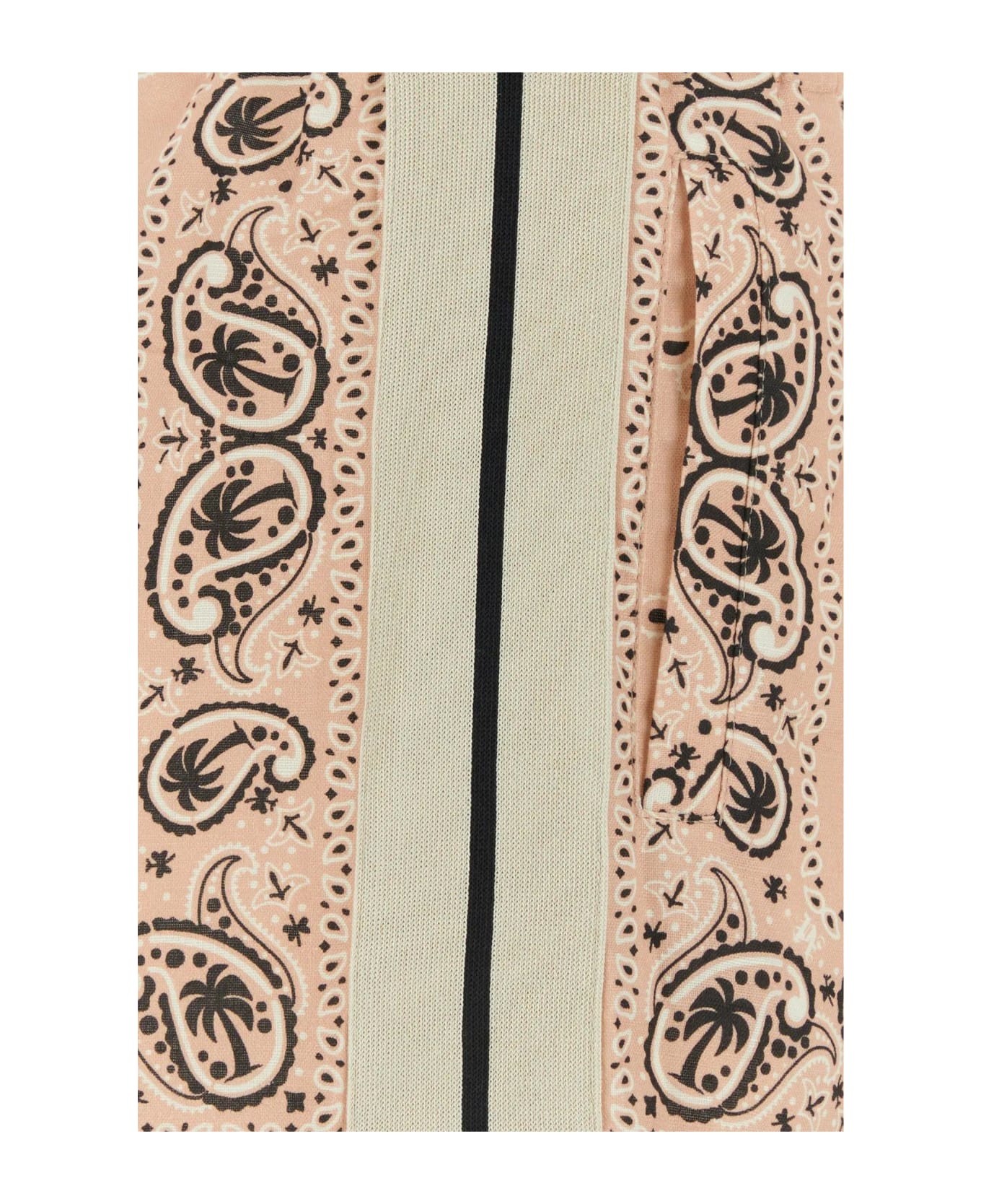 Palm Angels Printed Linen Blend Shorts - Rosa