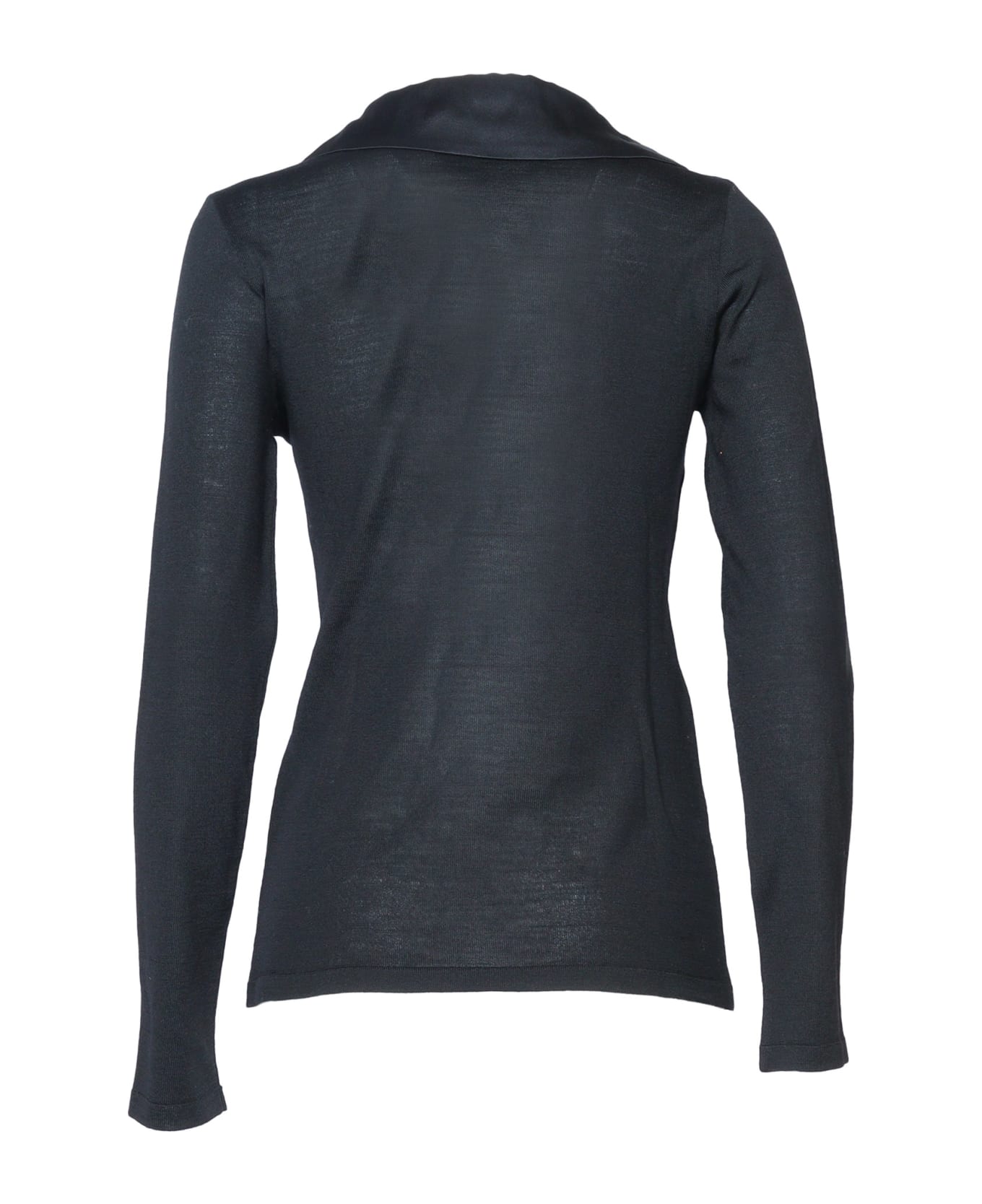 Alberta Ferretti Maxi Rouches Sweater - BLACK