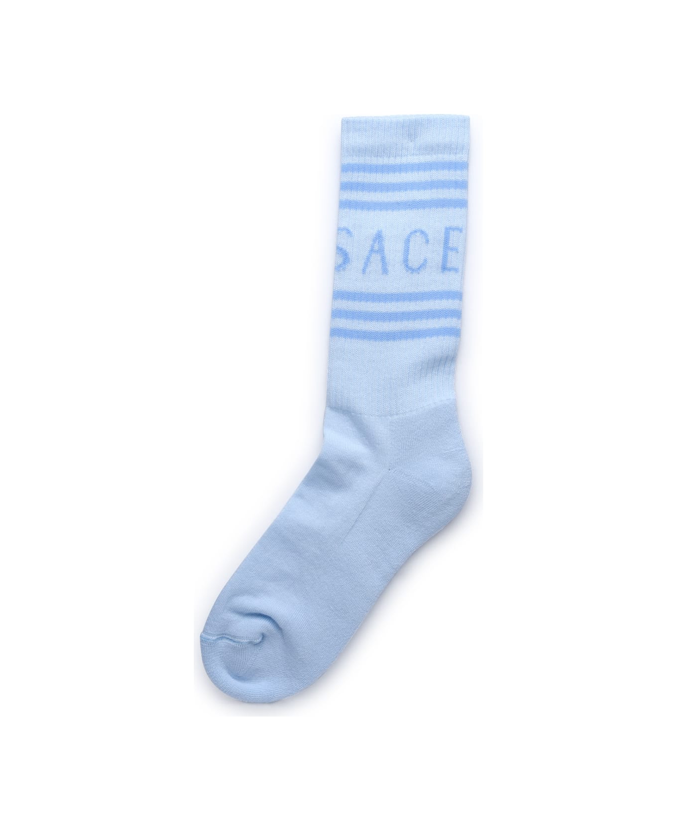 Versace Light Blue Organic Cotton Socks - Light Blue 靴下＆タイツ