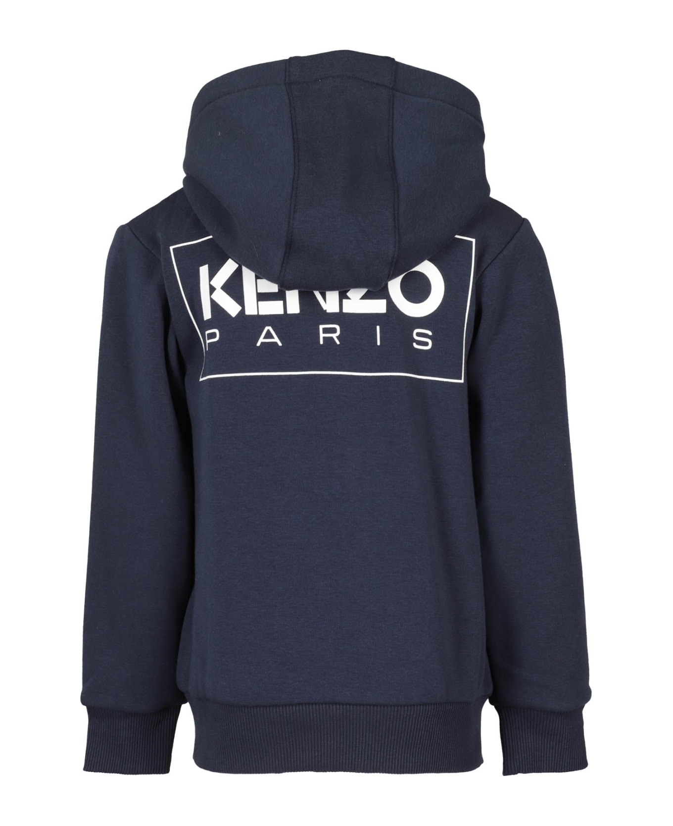 Kenzo Kids Cardigan Con Cappuccio - A Marine ニットウェア＆スウェットシャツ