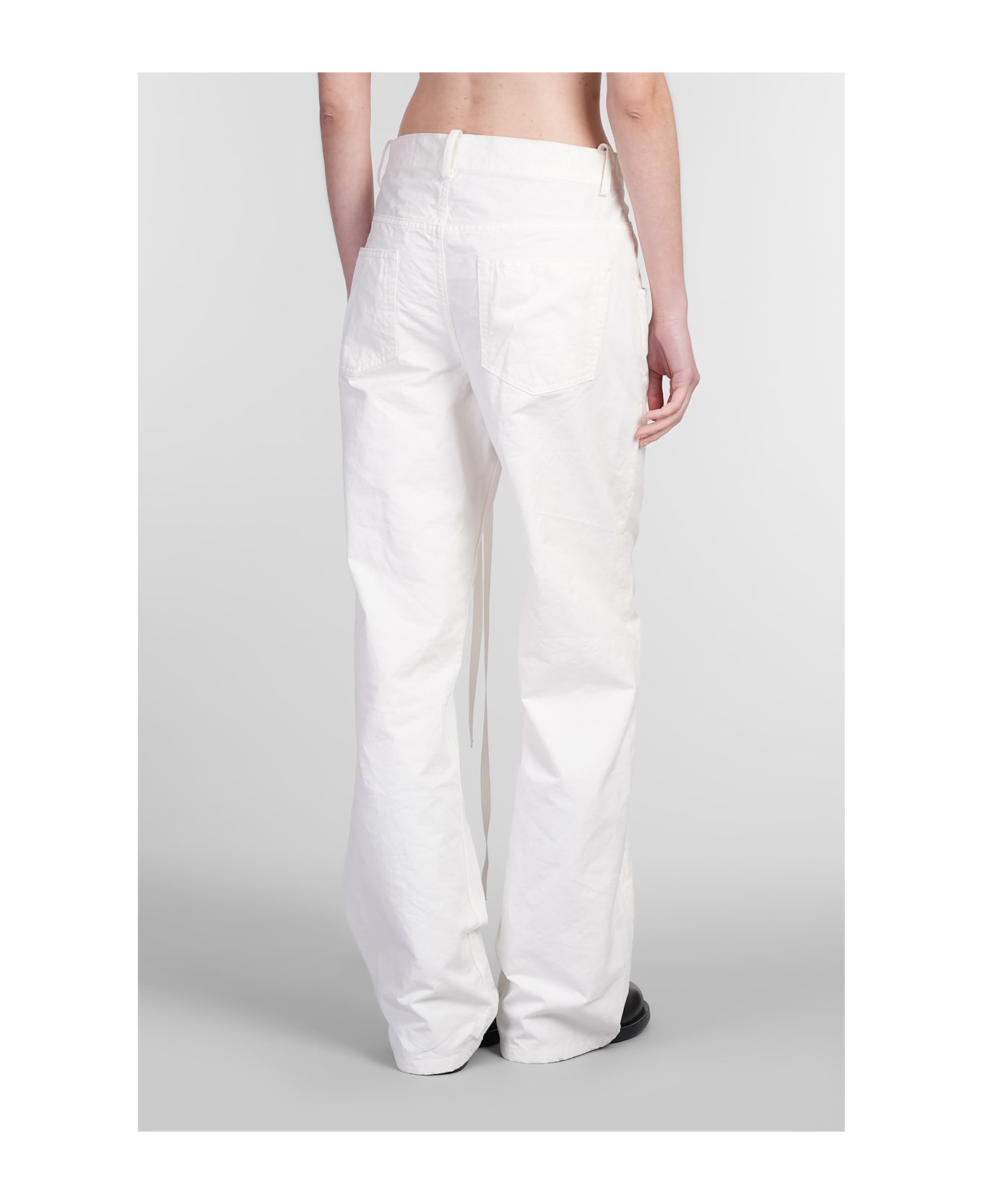 Ann Demeulemeester Claire Jeans In White Denim - white