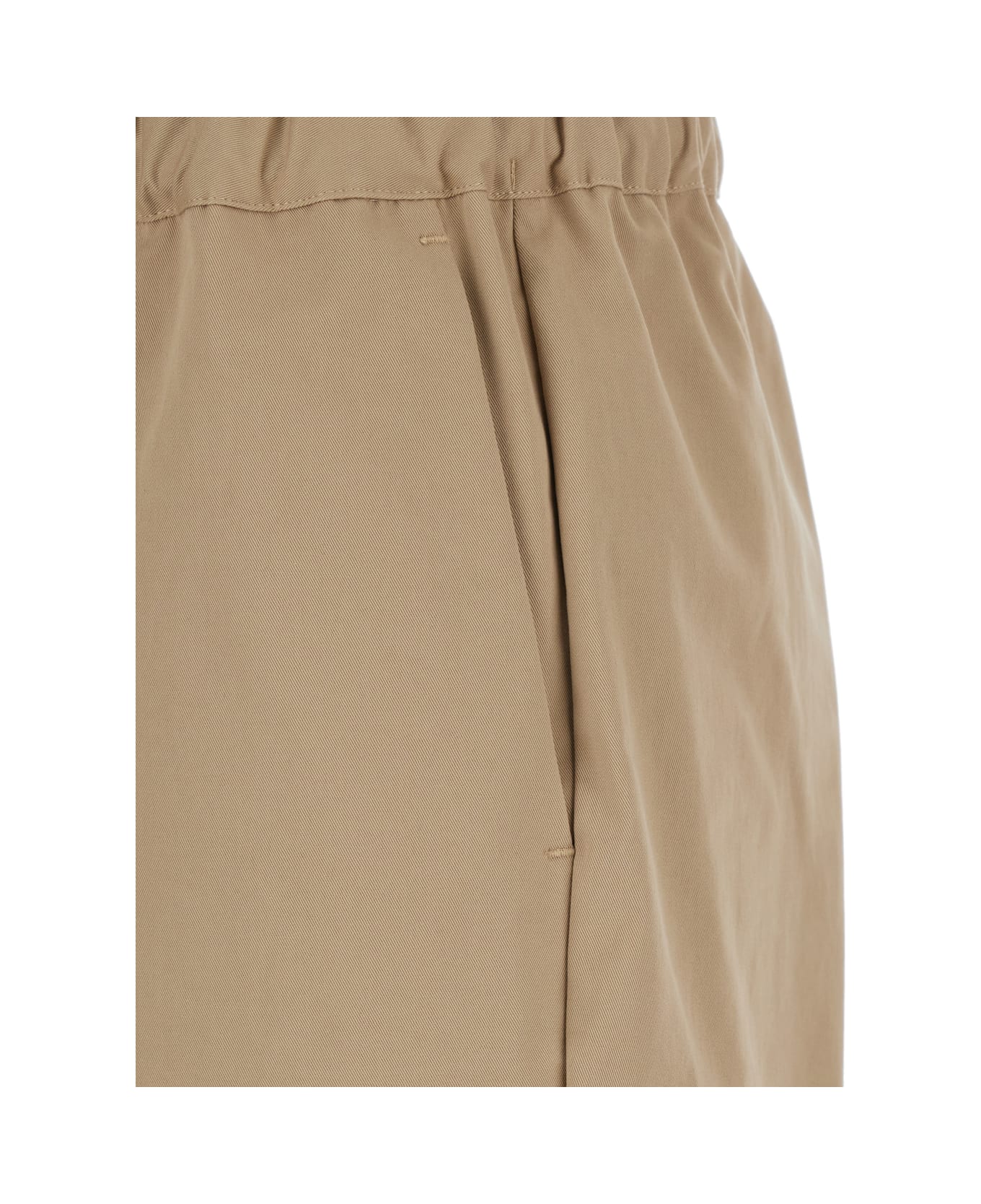 SEMICOUTURE 
buddy
 Beige Pants With Drawstring Waist In Cotton Women - Beige
