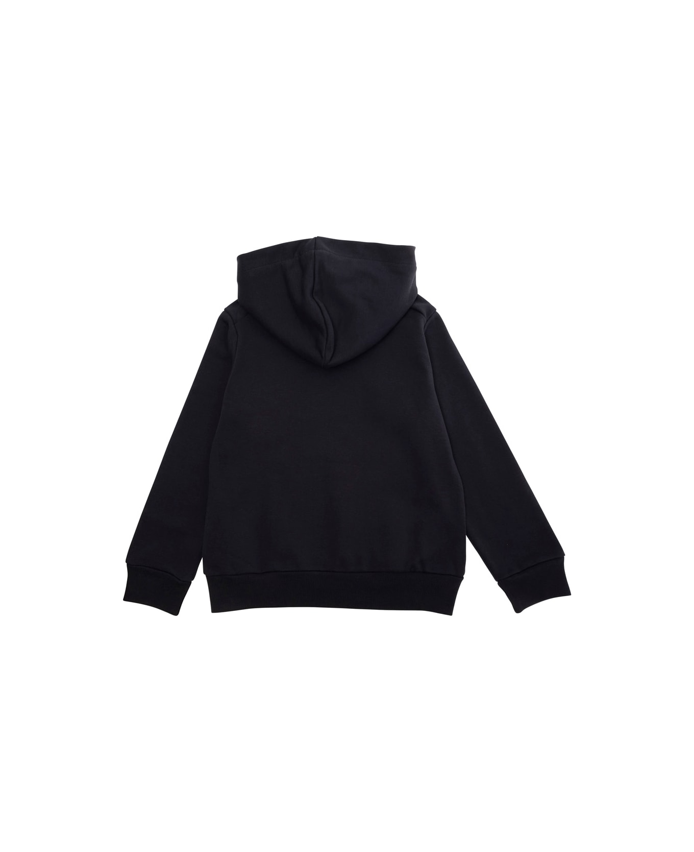 Marni Black Hoodie With Logo Lettering On The Front In Cotton Boy - Blu