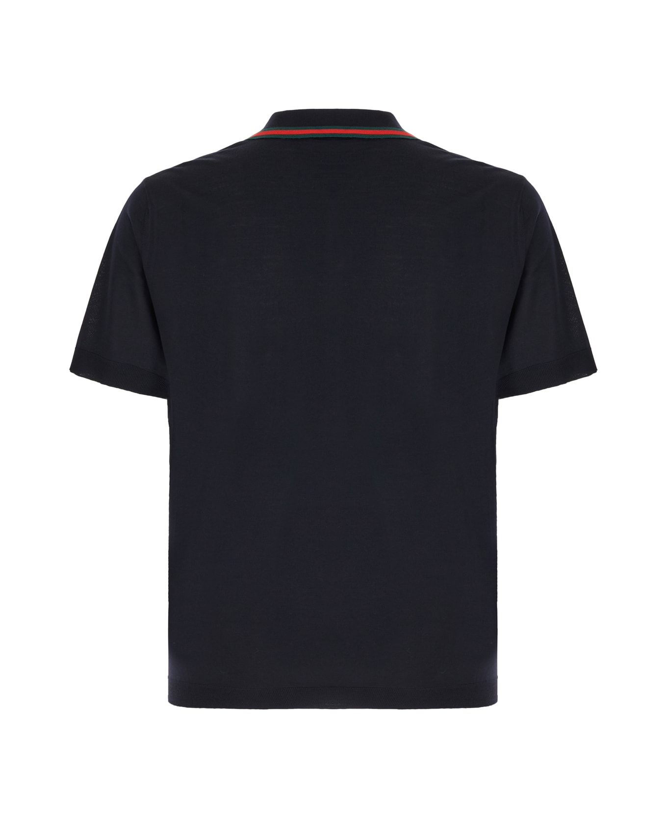 Gucci Wool Polo Shirt - NAVY