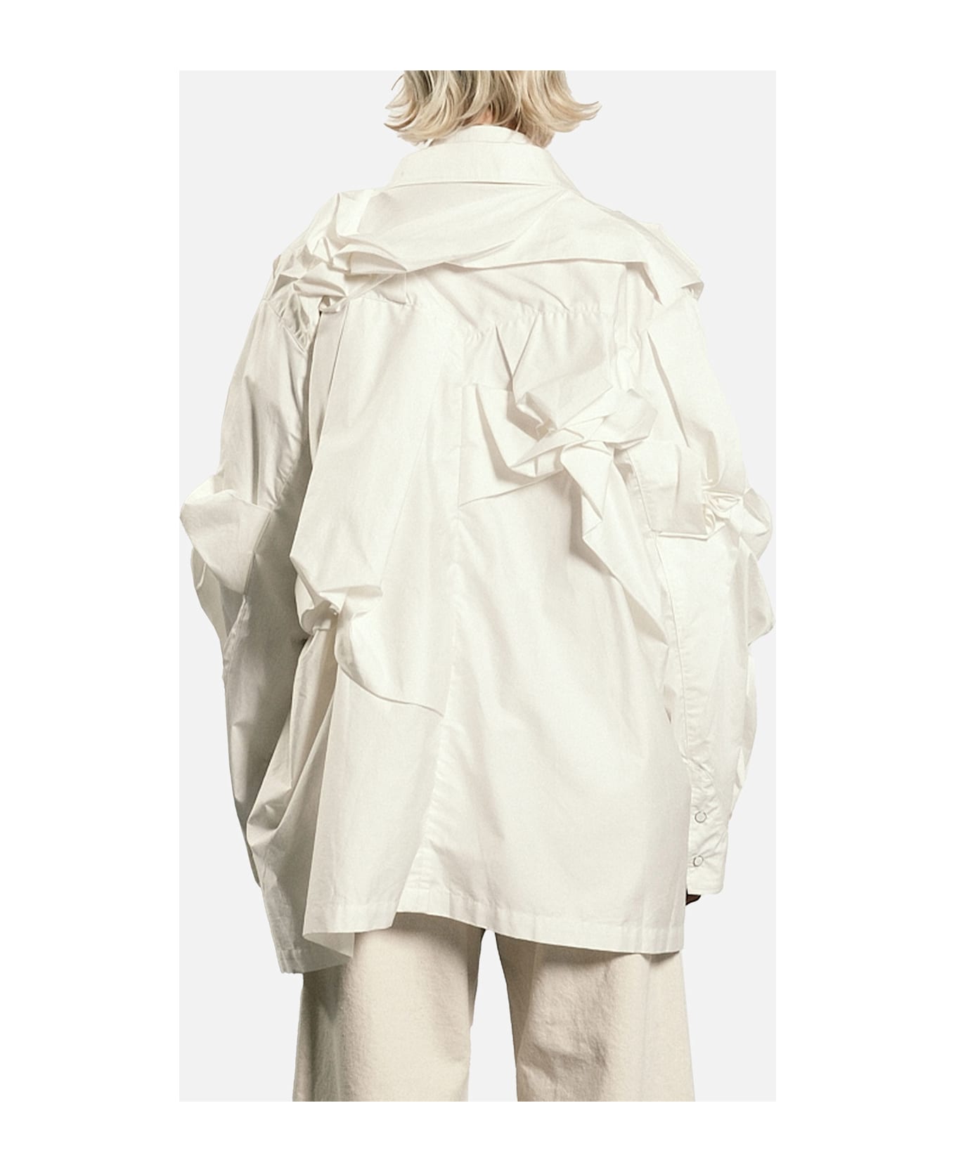 Tanaka Flower Western Shirt - White