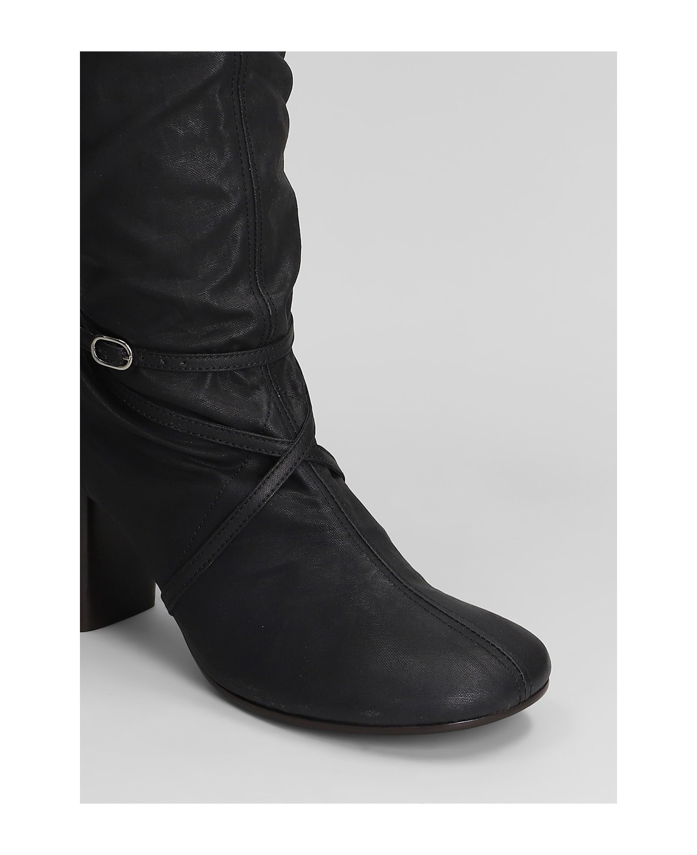 Lemaire High Heels Boots In Black Leather - black